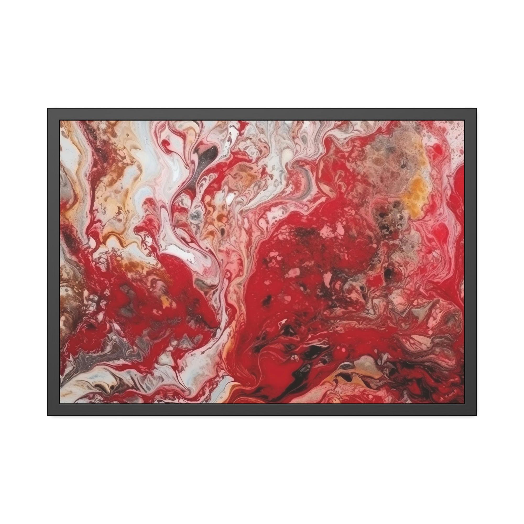 Red Abstract Art Passionate Red: A Stunning Print on Canvas for Your Modern Home