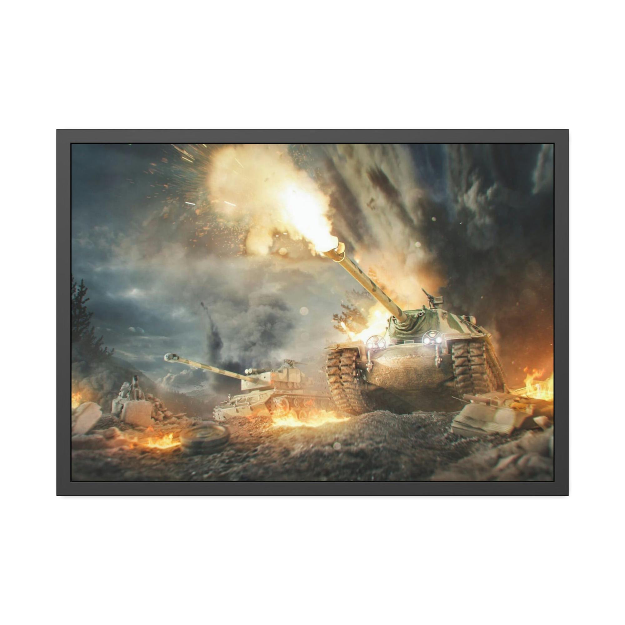 World Of Tanks Armored Legends in Motion: Striking World of Tanks Сanvas Wall Art