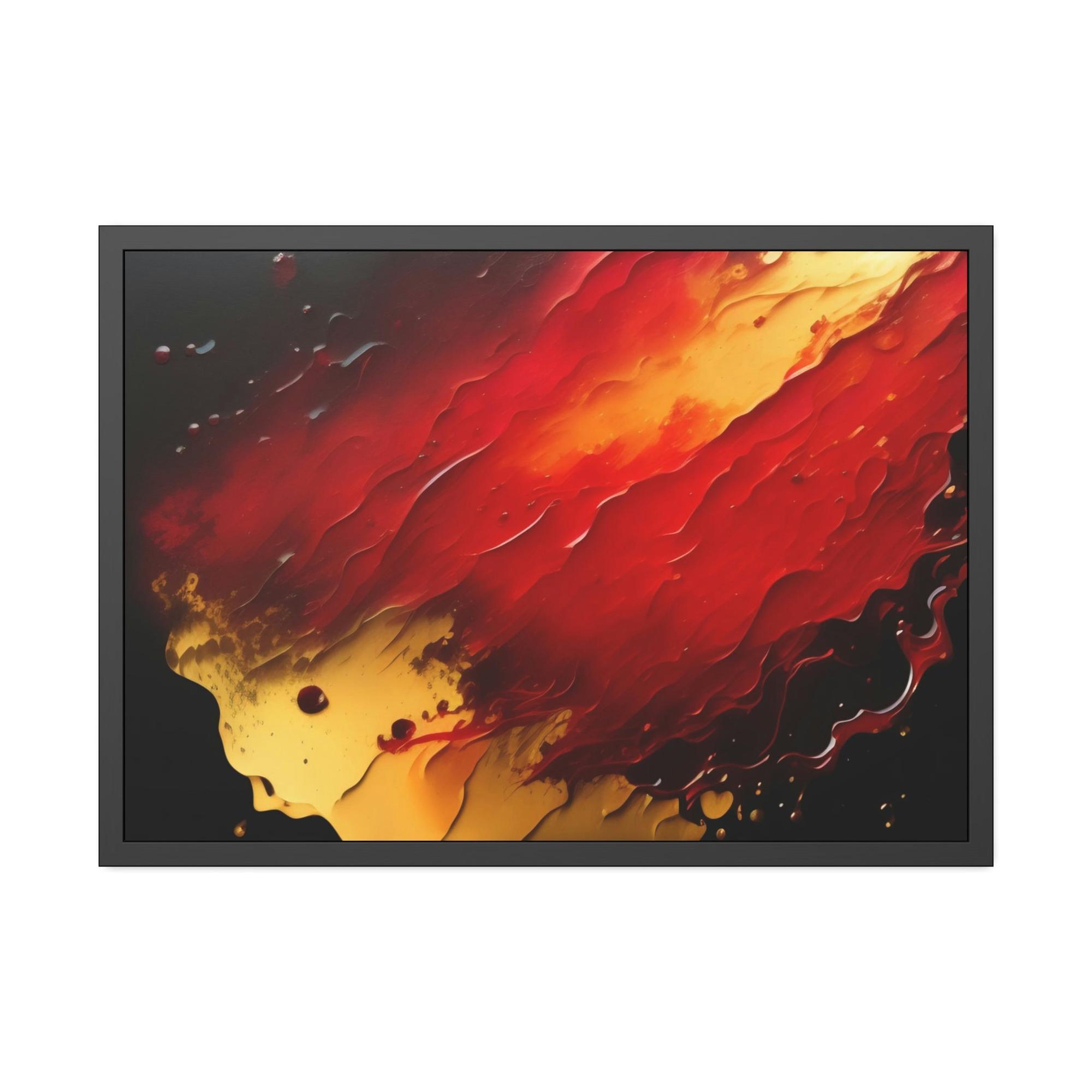 Red Abstract Art Shades of Passion: A Red Abstract Art Print on Poster and Canvas