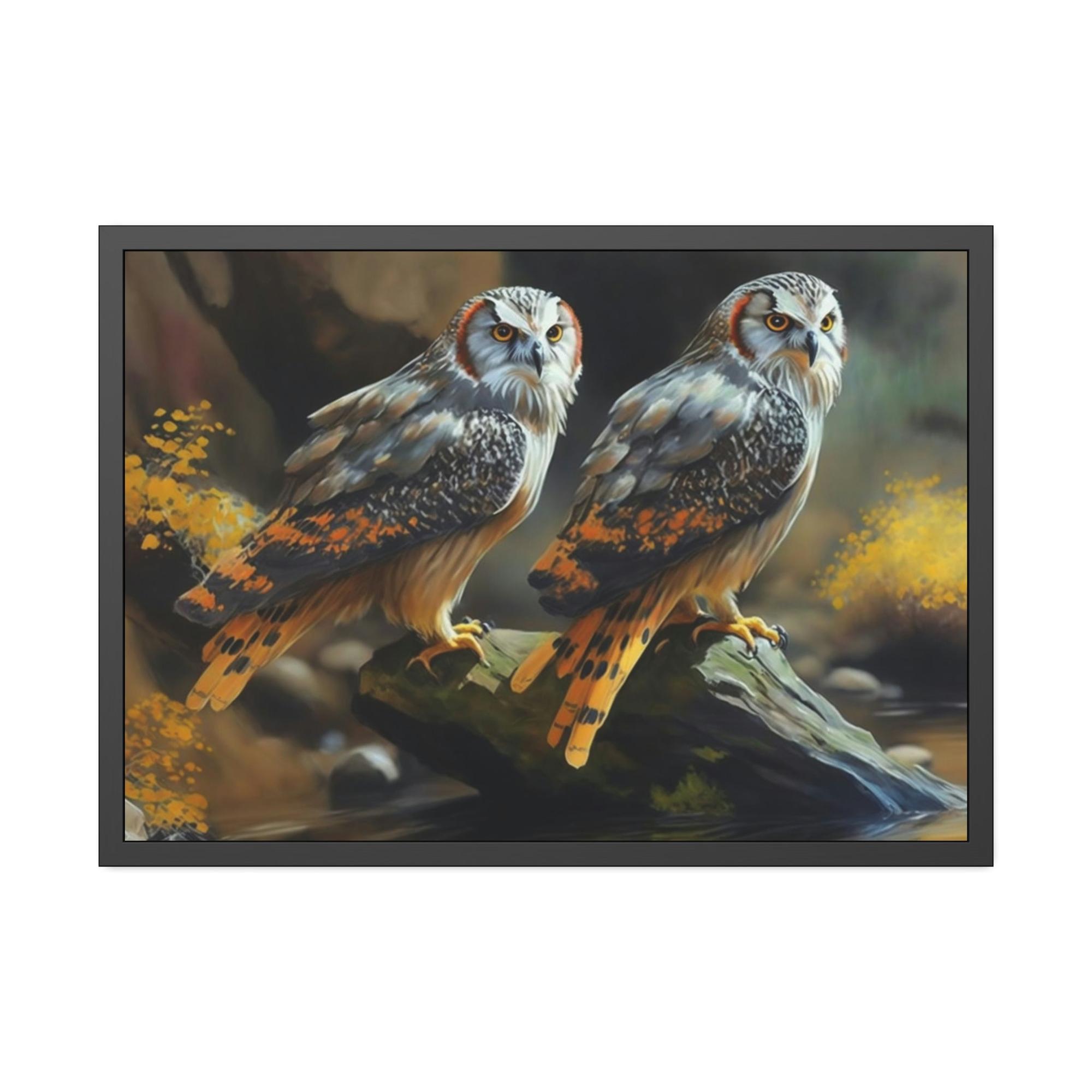 Owls Majestic Owls: An Artistic Depiction on Canvas