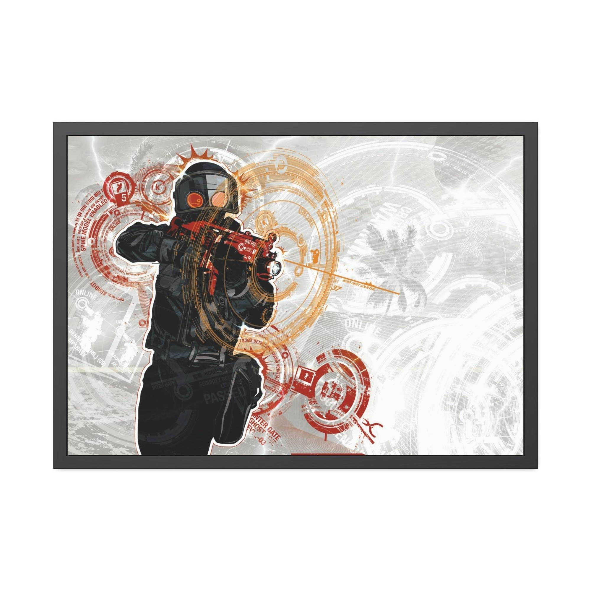 Counter Strike Virtual Warfare: Thrilling Counter Strike Scene in Framed Canvas & Poster