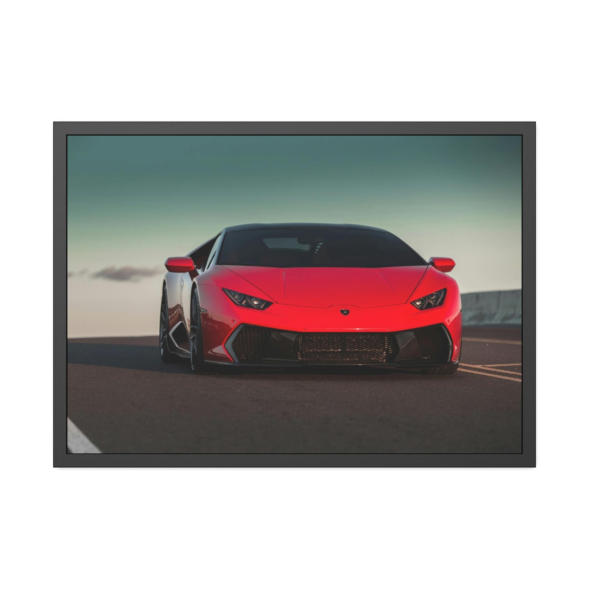 Lamborghini The Epitome of Style: Framed Canvas & Posters Print of a Lamborghini Supercar