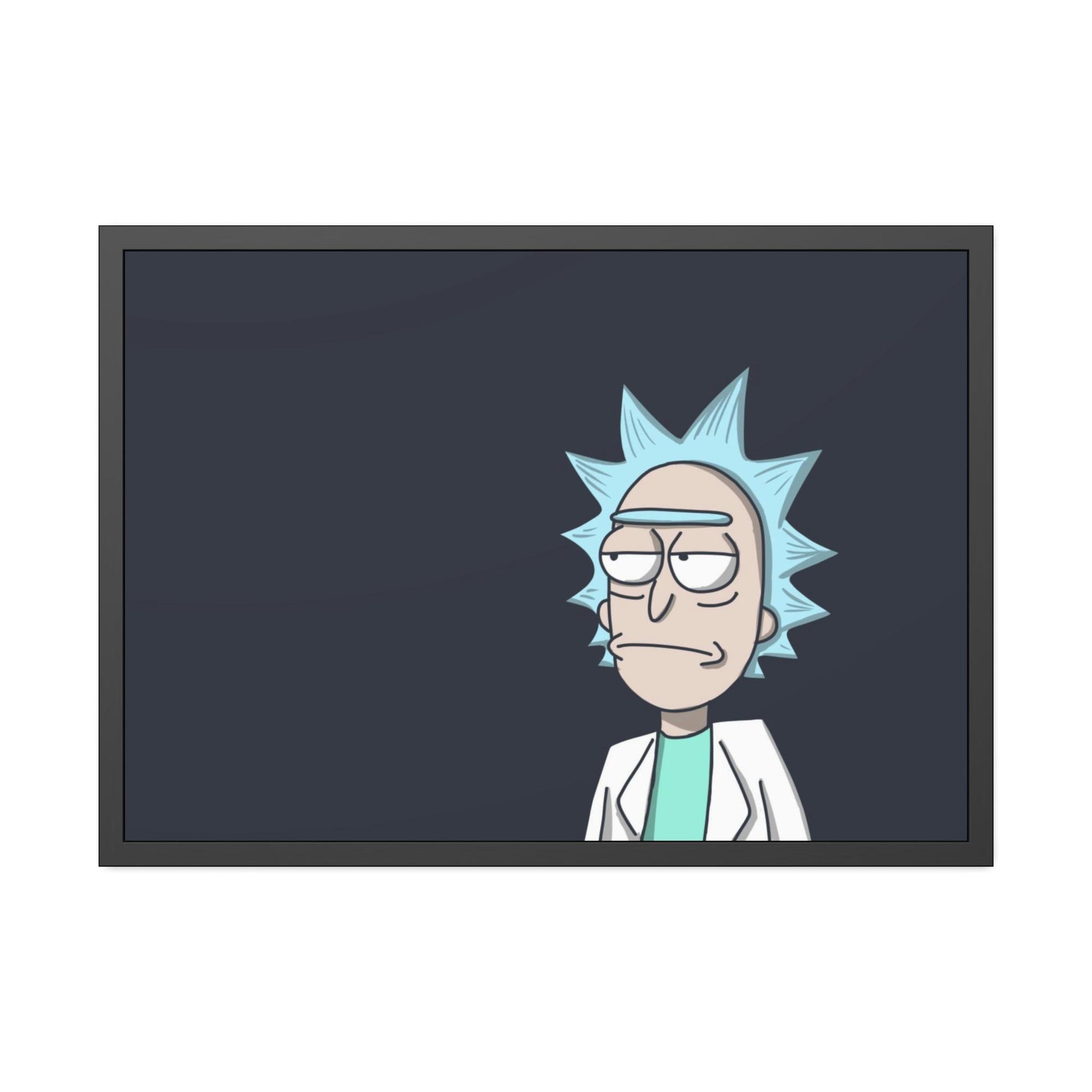 Rick And Morty Art Rick's Multiverse Adventures: Framed Canvas Wall Art Depicting the Iconic Rick from Rick and Morty