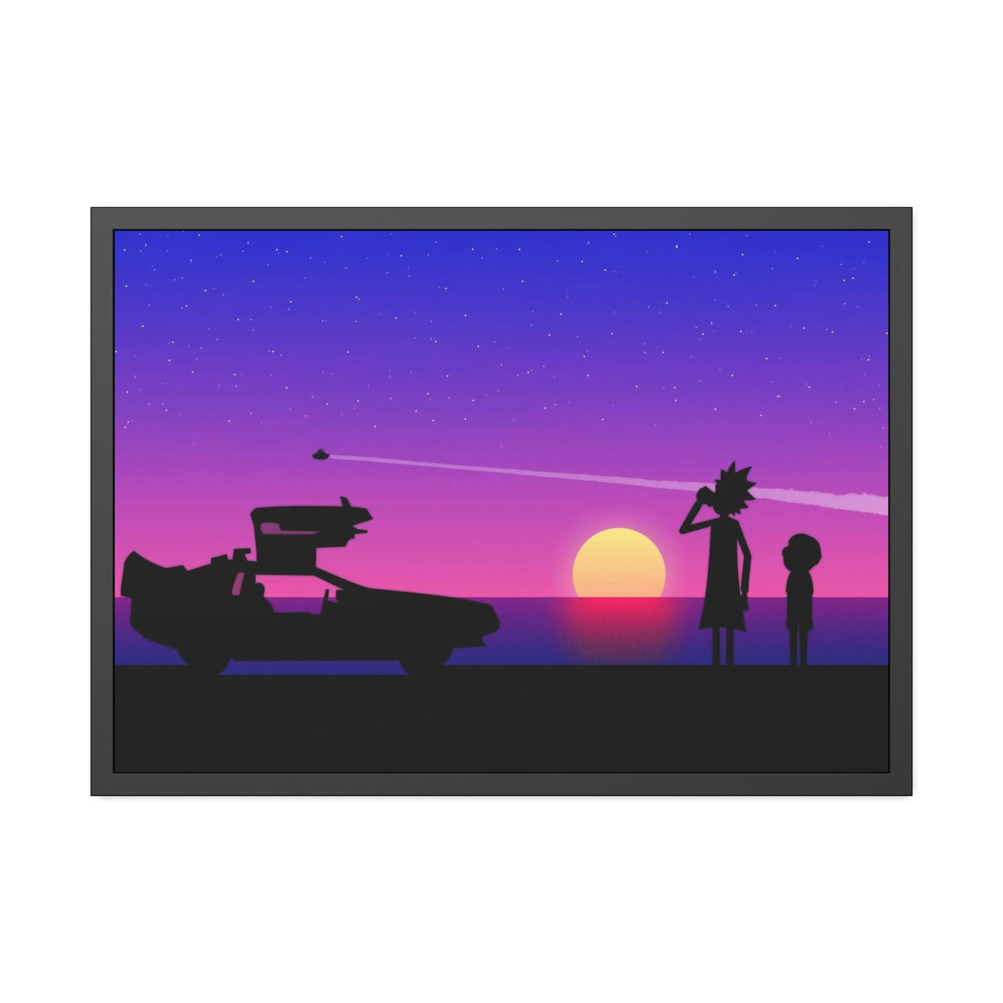 Rick And Morty Art Out-of-This-World Creativity: Framed Canvas Rick and Morty Art for Wall Decor