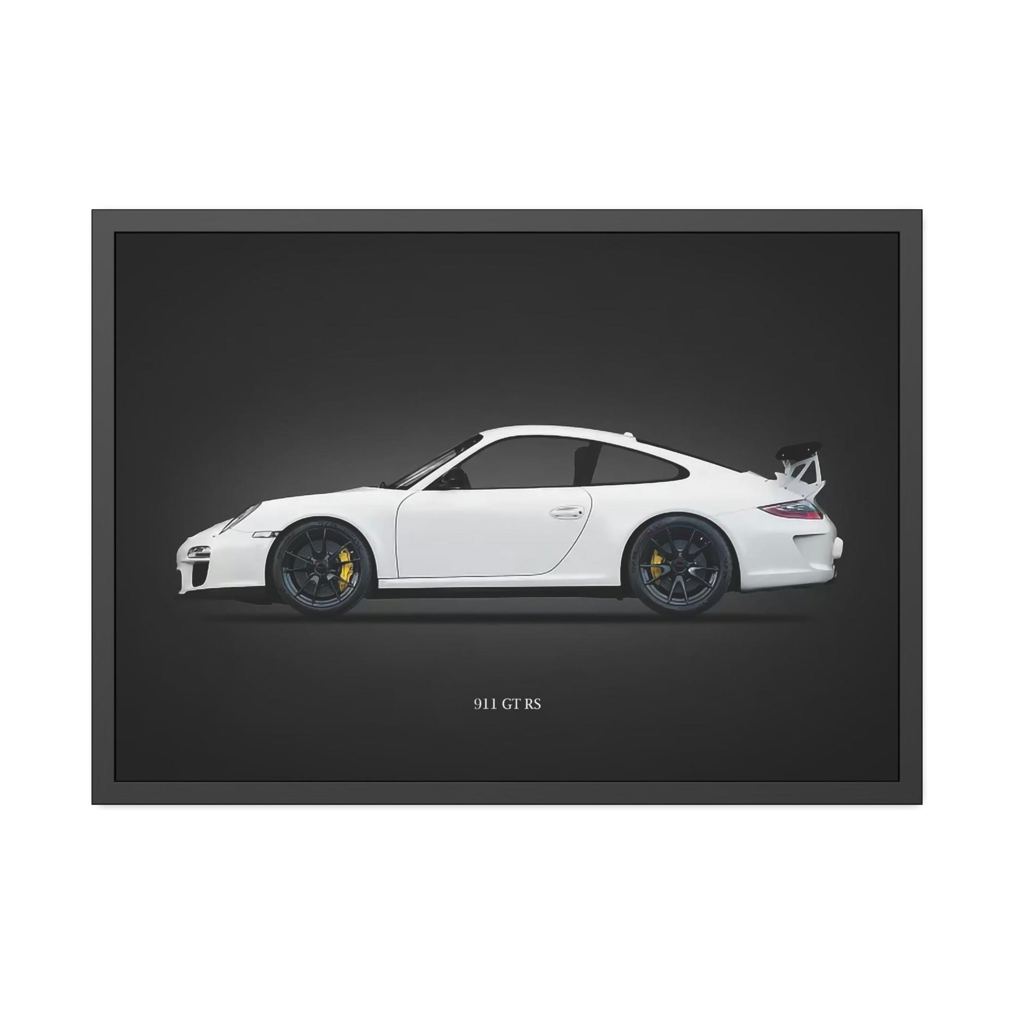 undefined Porsche Wall Art: White Art Print for Luxury Car Lovers