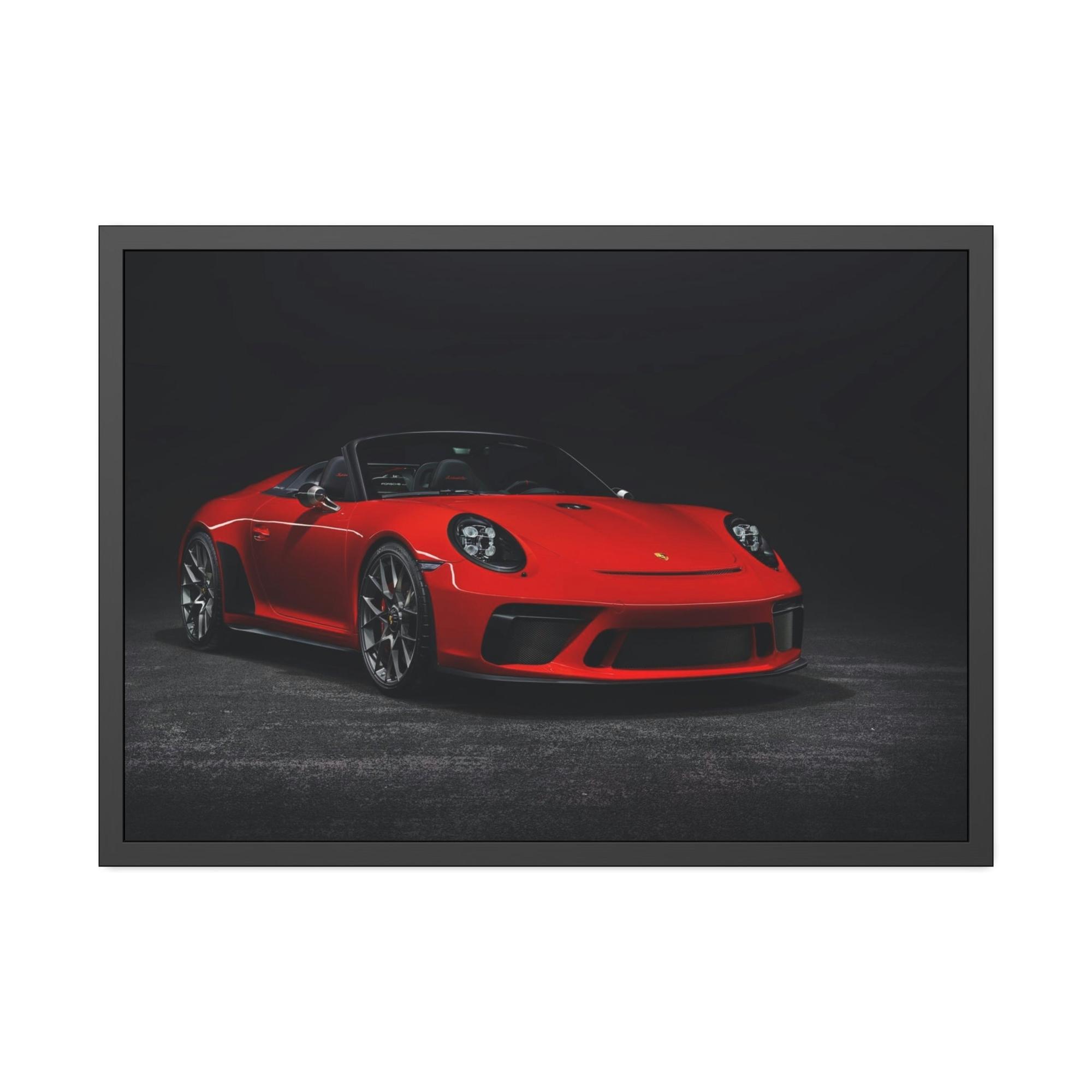 Porsche A Classic in the Making: The Timeless Appeal of a Red Porsche on Canvas & Poster