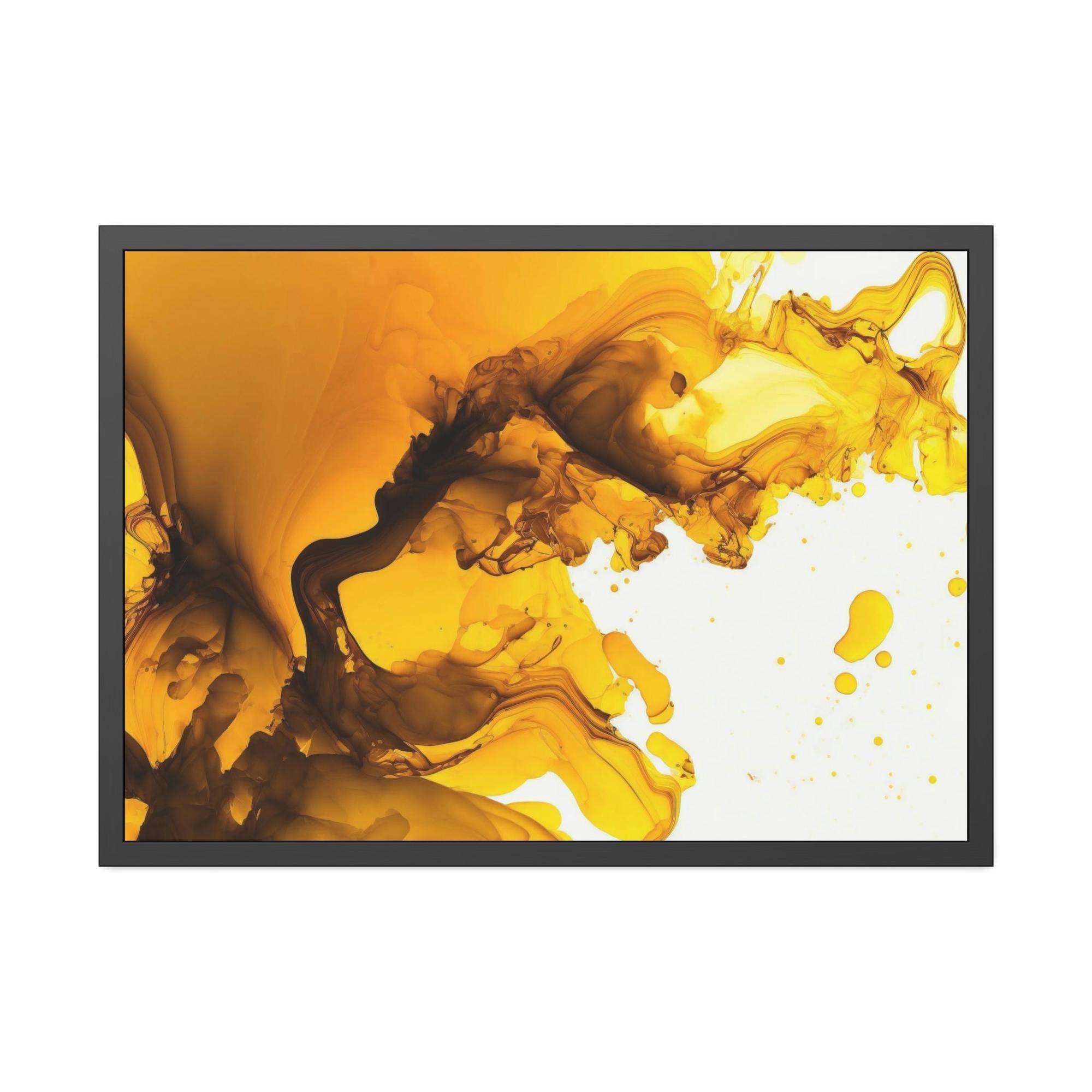 Yellow Mellow Yellow: Relaxing and Soothing Framed Poster & Canvas Art of a Soft Yellow Abstract Pattern