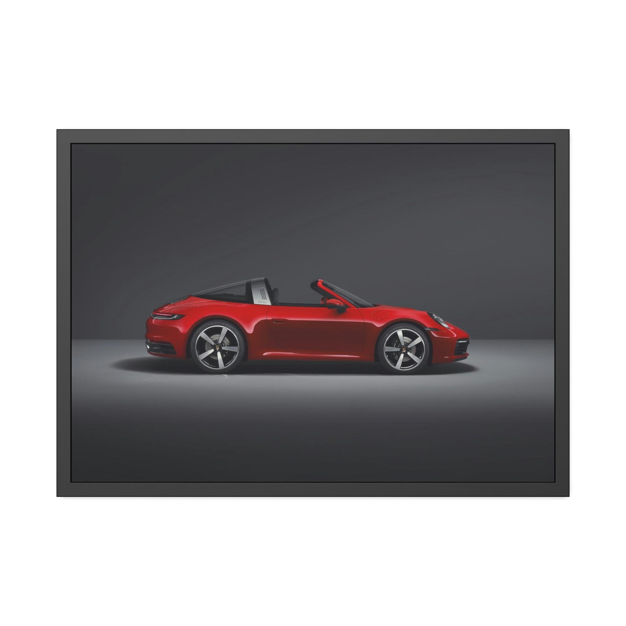 Porsche Ravishing Red: Canvas Wall Art Print of a Sleek and Stylish Red Porsche