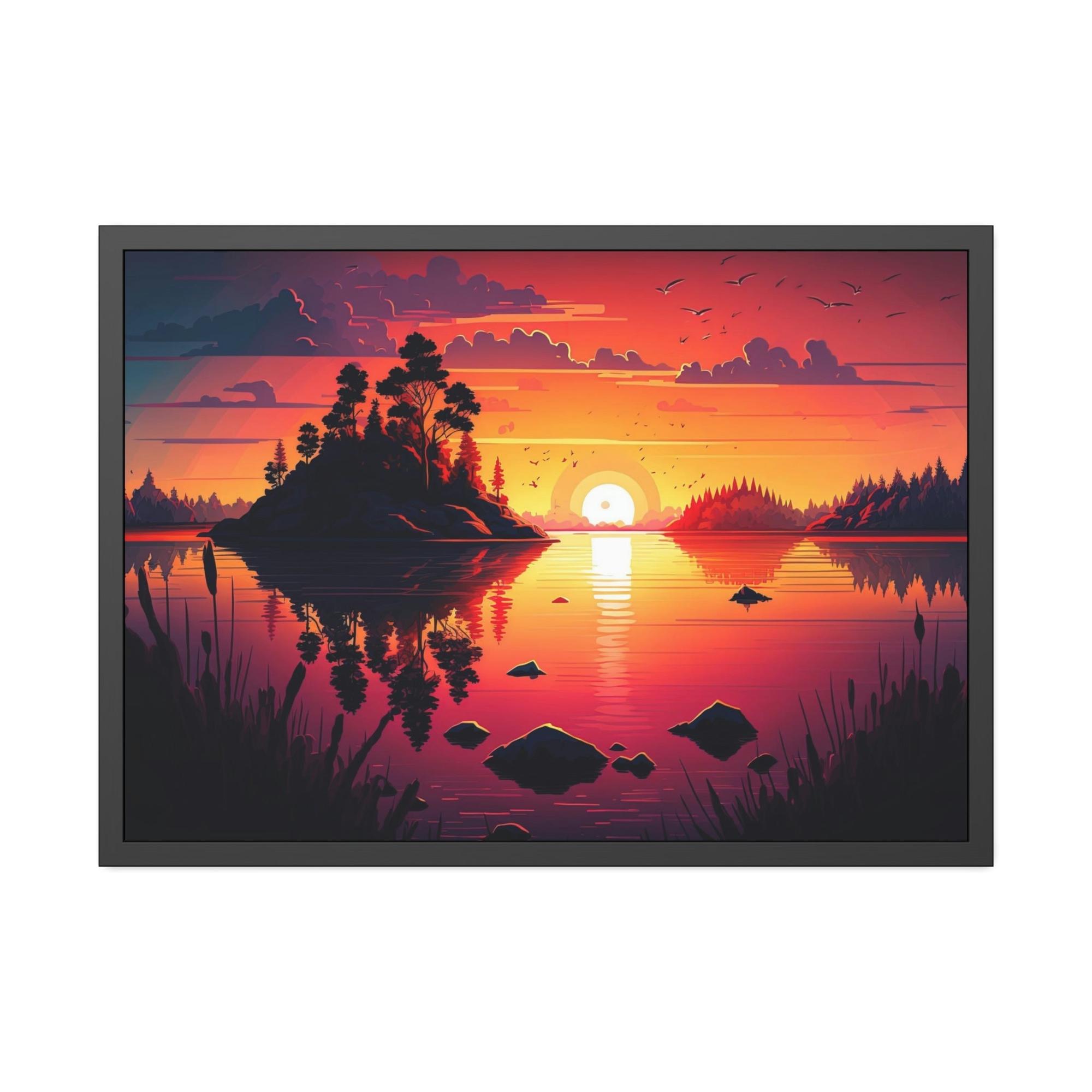 Lakes And Rivers The Majesty of Lakes and Rivers: Natural Canvas Wall Art of Stunning Scenery