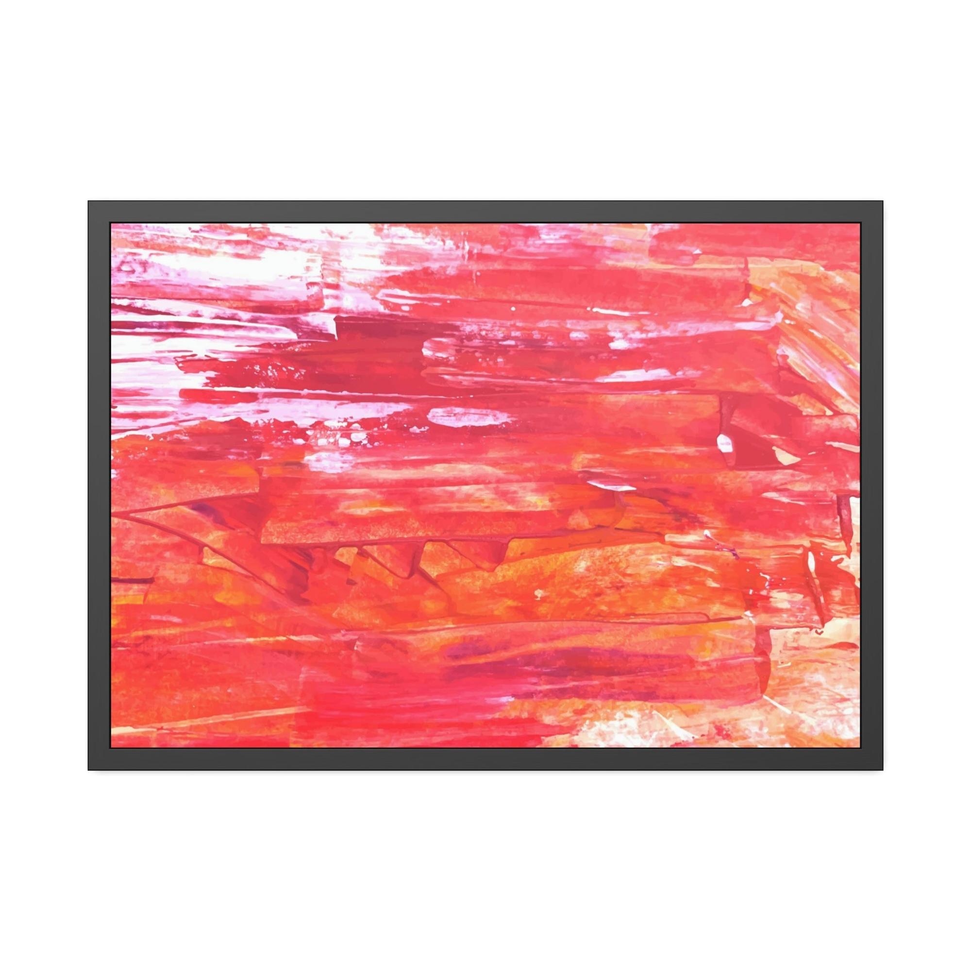 Red Abstract Art Red Inspiration: A Mesmerizing Print on Natural Canvas for Your Wall Decor