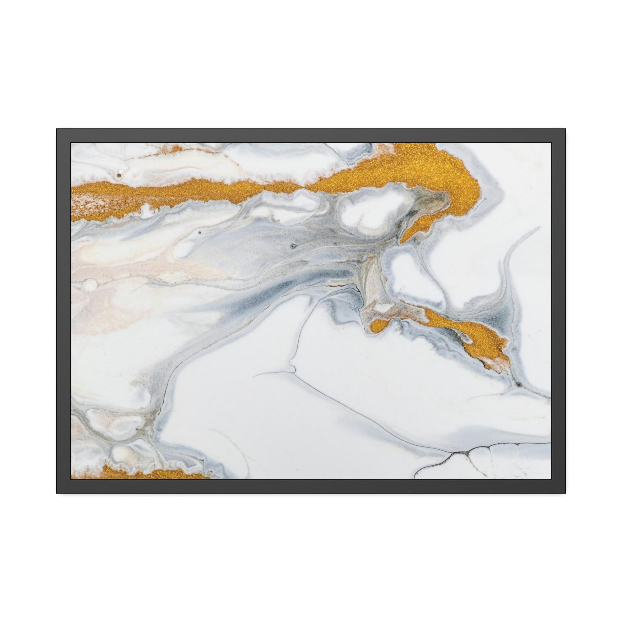 undefined Shining Brilliance: Mesmerizing Gold Abstract Wall Art Poster & Canvas