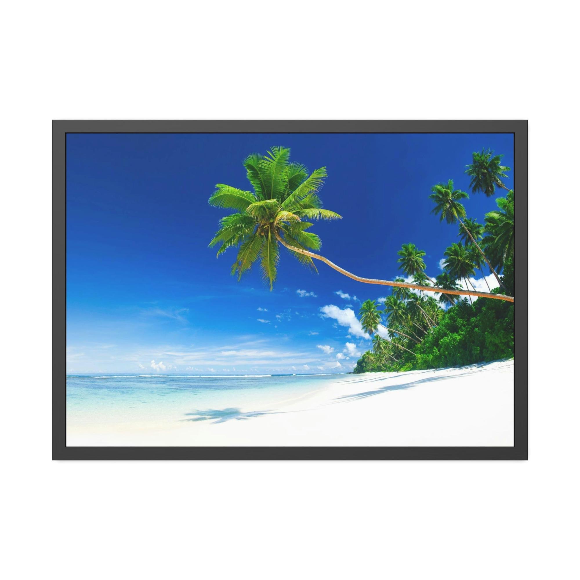 Island Beach Seaside Serenity: Canvas & Poster Print of a Peaceful Beach on an Island