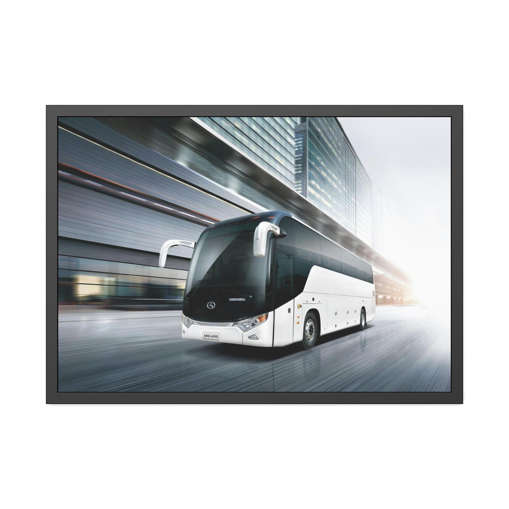 Bus Urbanscapes Unveiled: Bus Artwork on Framed Poster & Canvas