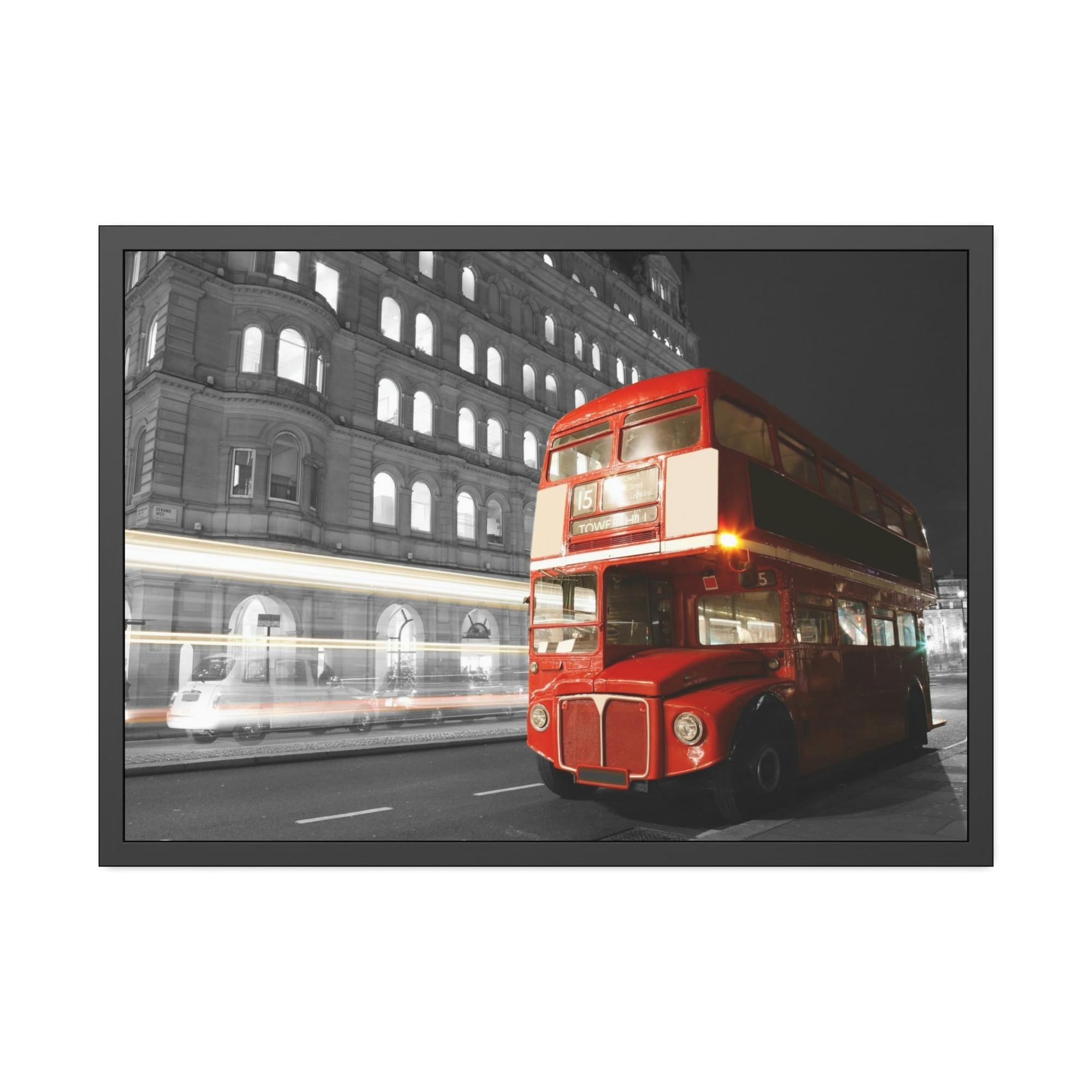 Bus Urban Rhythms: Bus Commute on Canvas & Poster Wall Art