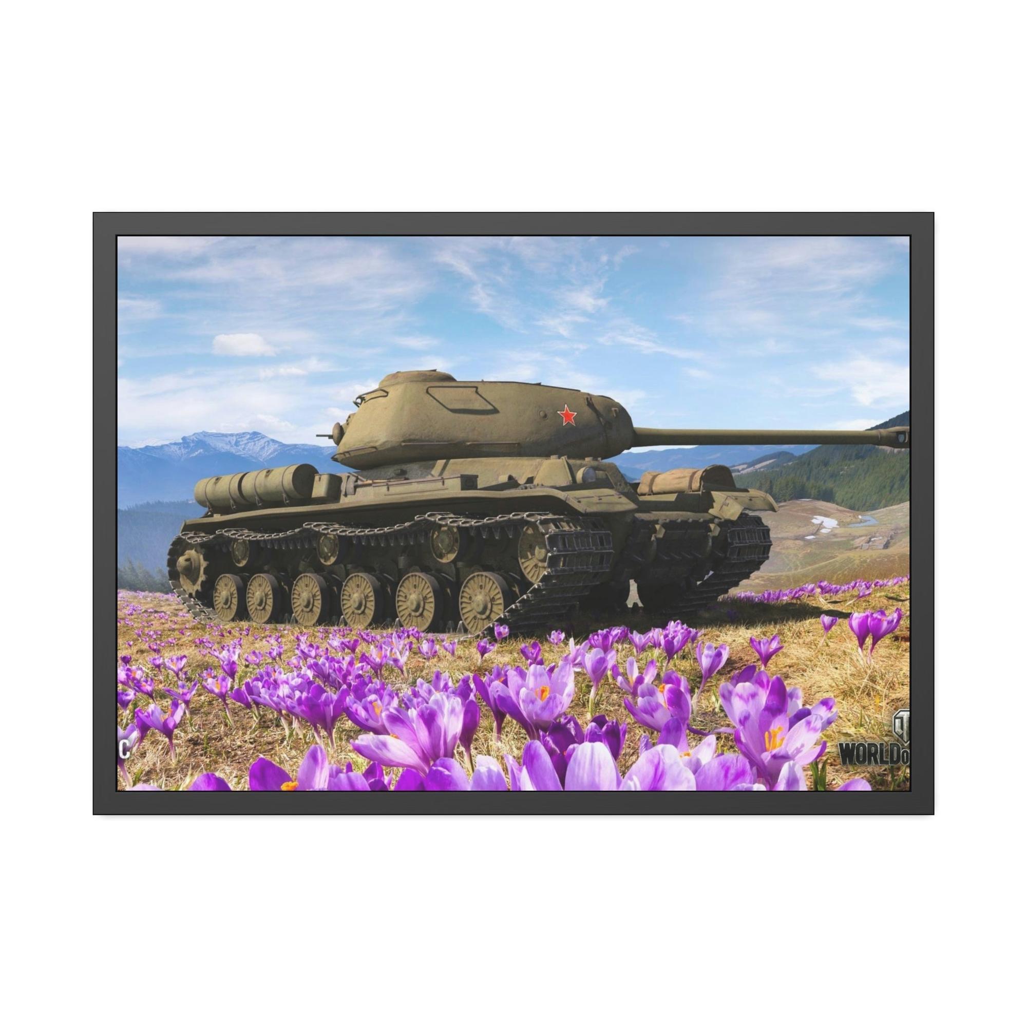 World Of Tanks Strategic Brilliance: Framed Canvas Showcasing World of Tanks Tactics