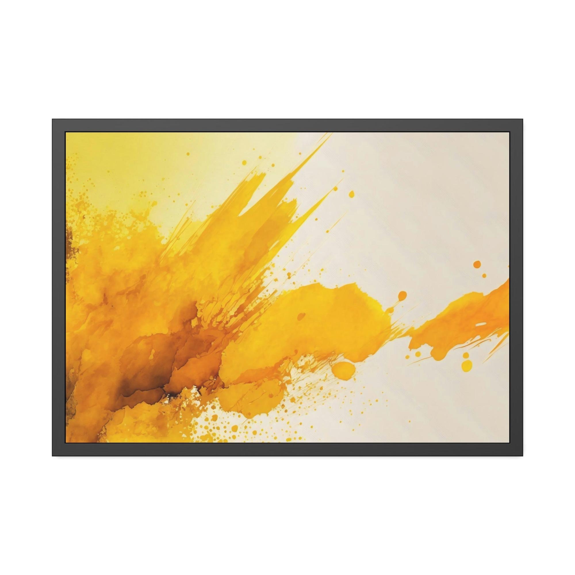 Yellow Abstract Sunshine: Bold and Cheerful Framed Poster and Canvas Print Art Featuring a Yellow Abstract Design