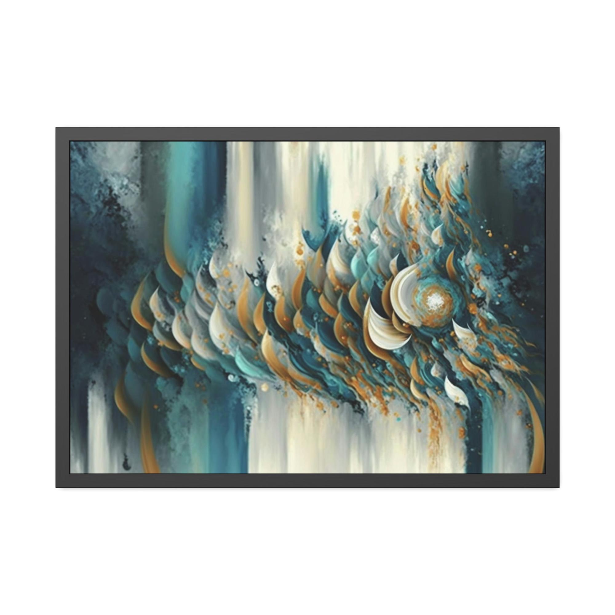 Teal Abstract Art Liquid Hues: Teal Abstraction