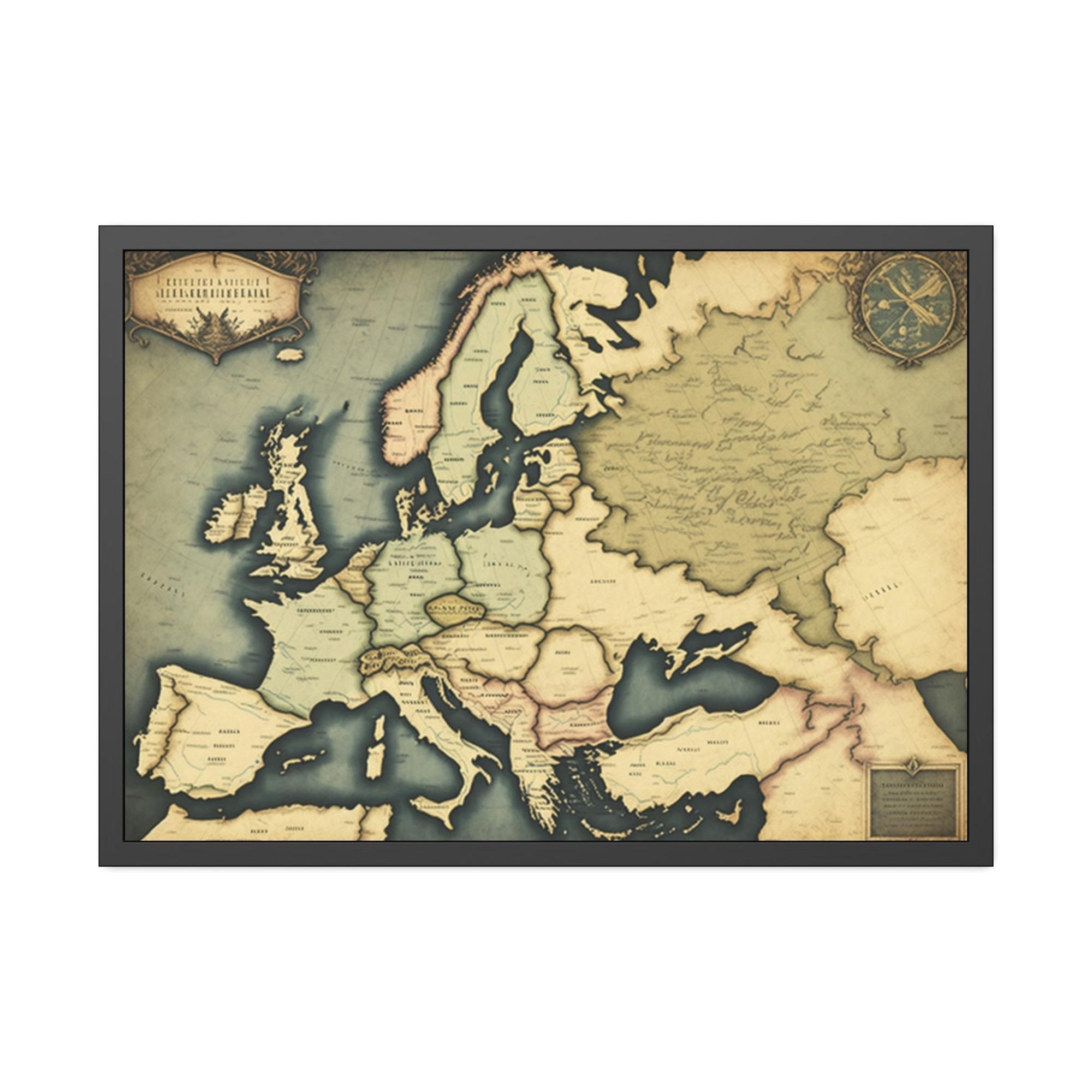 Vintage Maps Antique Adventure: A Painting of Vintage Maps on a Journey