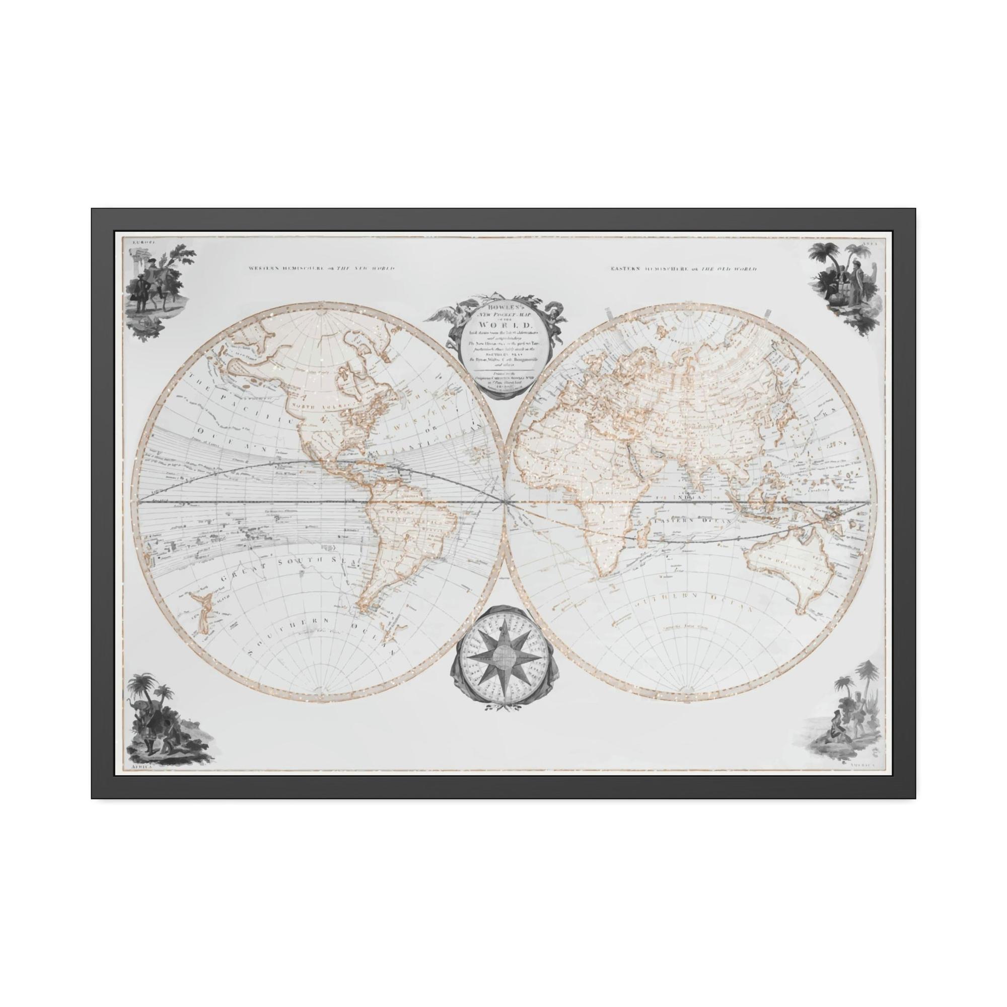 undefined Classic Cartography: A Painting of Vintage Maps as an Art Form