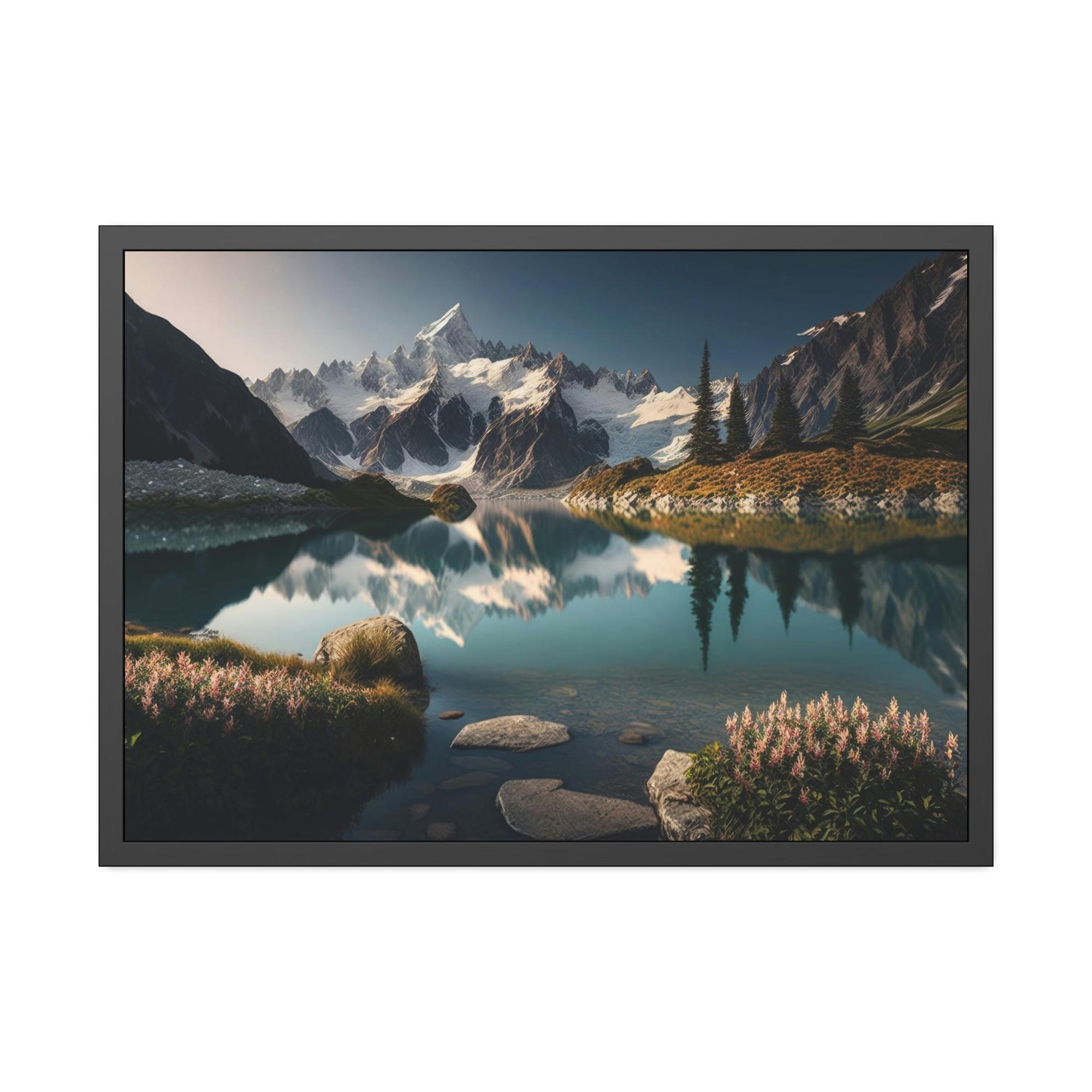 Lakes And Rivers Nature's Masterpiece: Framed Canvas and Poster Print of Lakes and Rivers