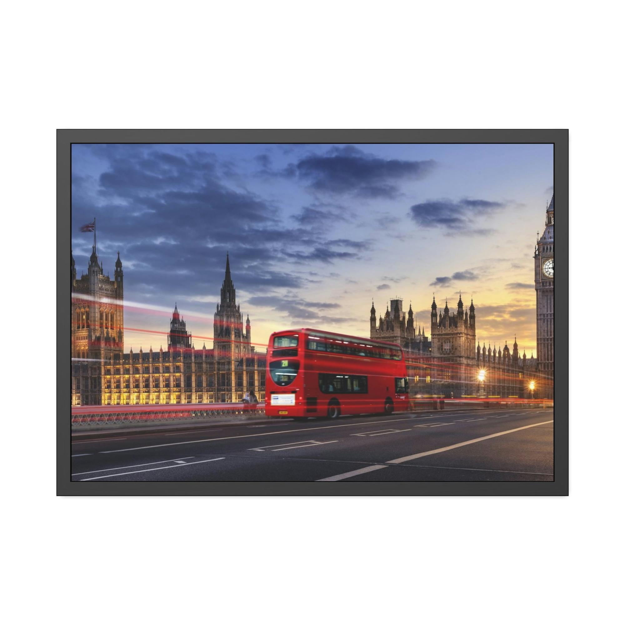 Bus Aesthetics of Transit: Artistic Poster & Canvas Showcasing a Stylish Bus