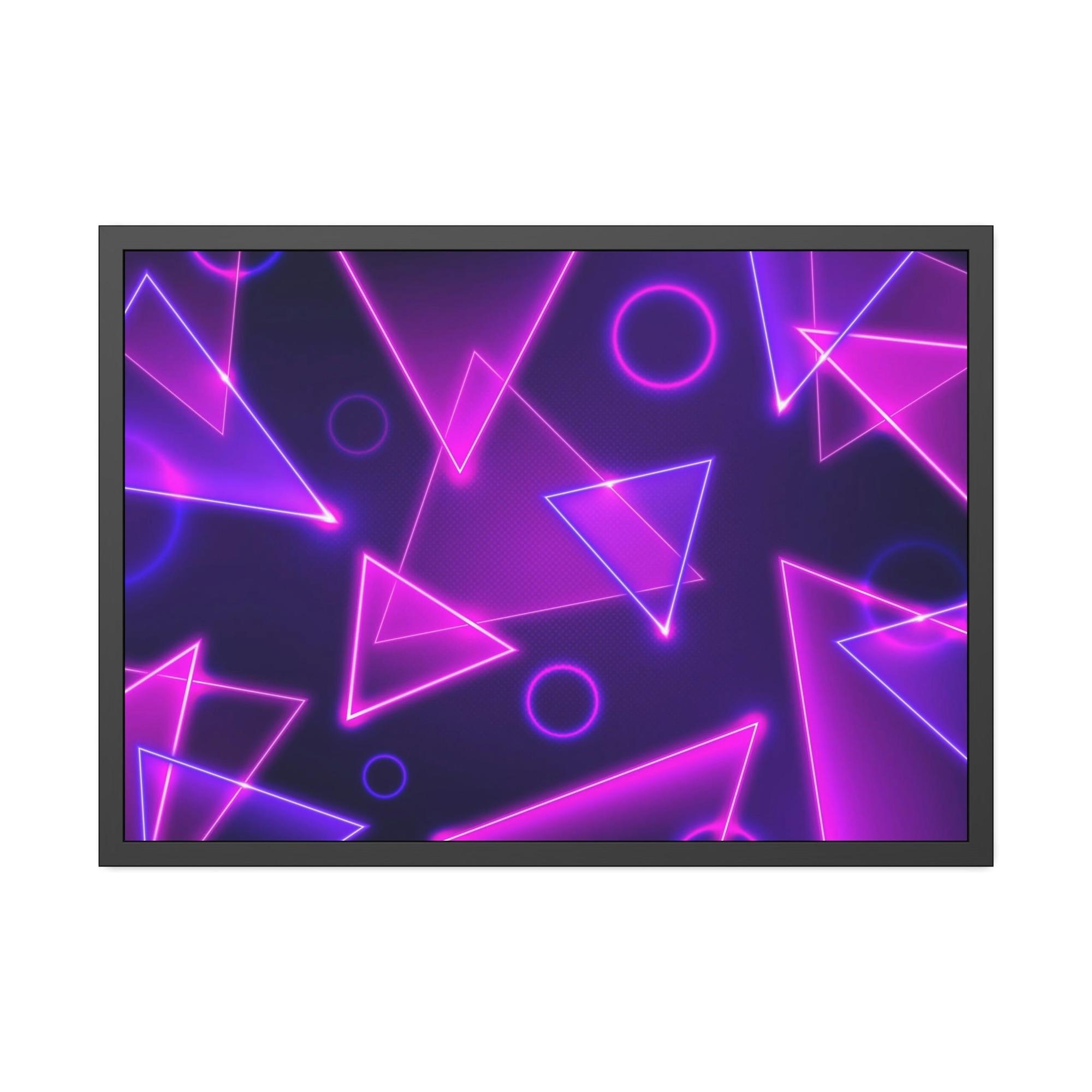 Neon Neon Symphony: Illuminating Wall Art Prints with Vibrant Colors on Canvas