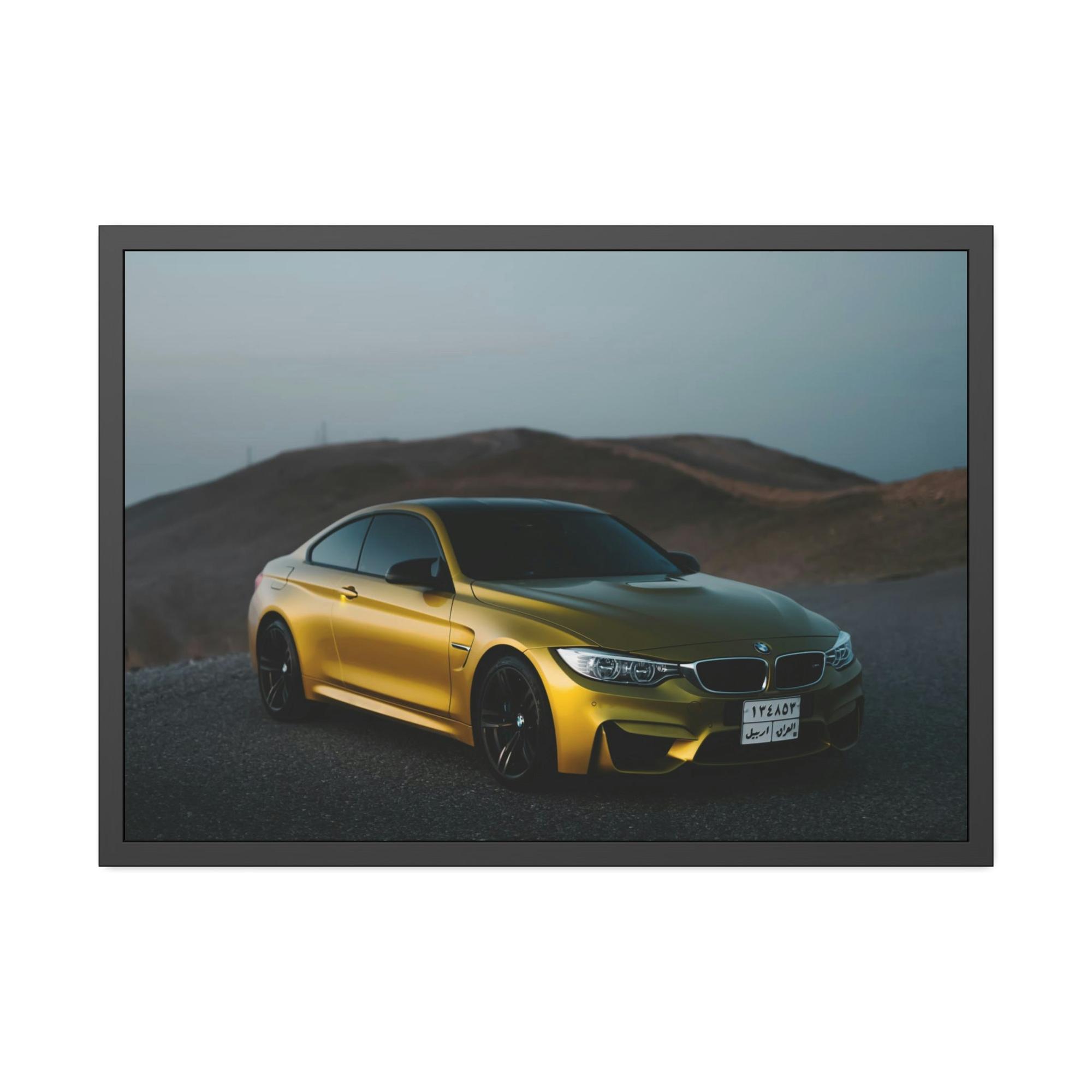 Bmw BMW's Engineering Excellence: Striking Wall Art on Natural Canvas & Poster