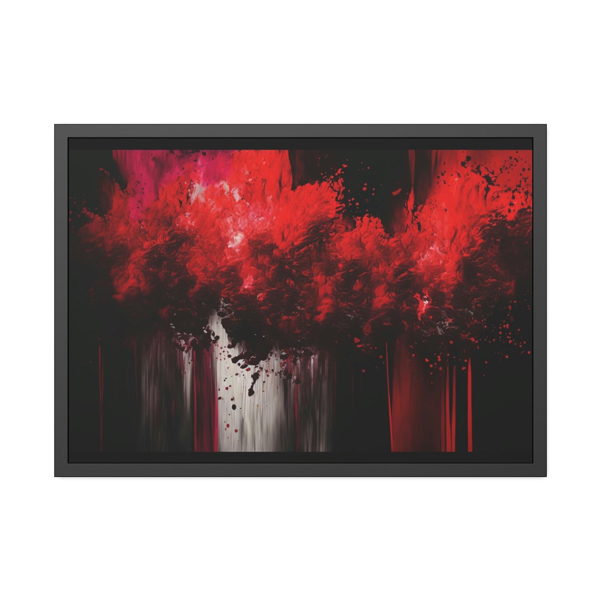 Red Abstract Art Crimson Chaos: Red Abstract Art