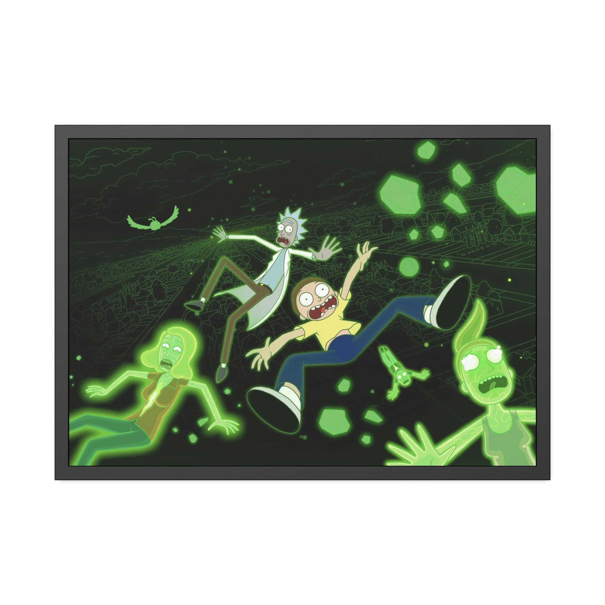 undefined Interdimensional Adventure: Rick and Morty Art Print on Canvas for Wall Art Enthusiasts