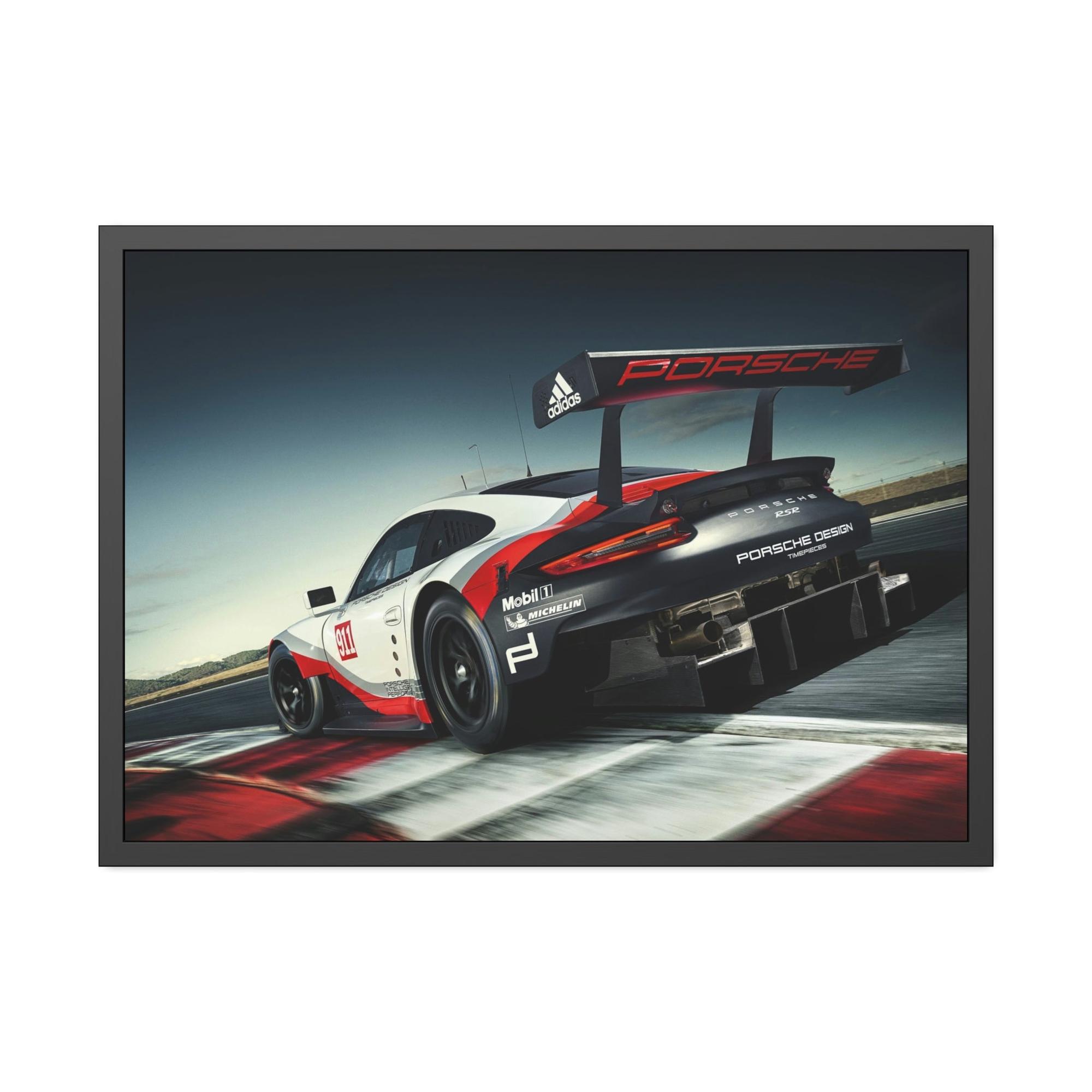 Porsche Porsche in Motion: A Framed Canvas & Poster Art Piece That Depicts the Speed and Grace of Porsche