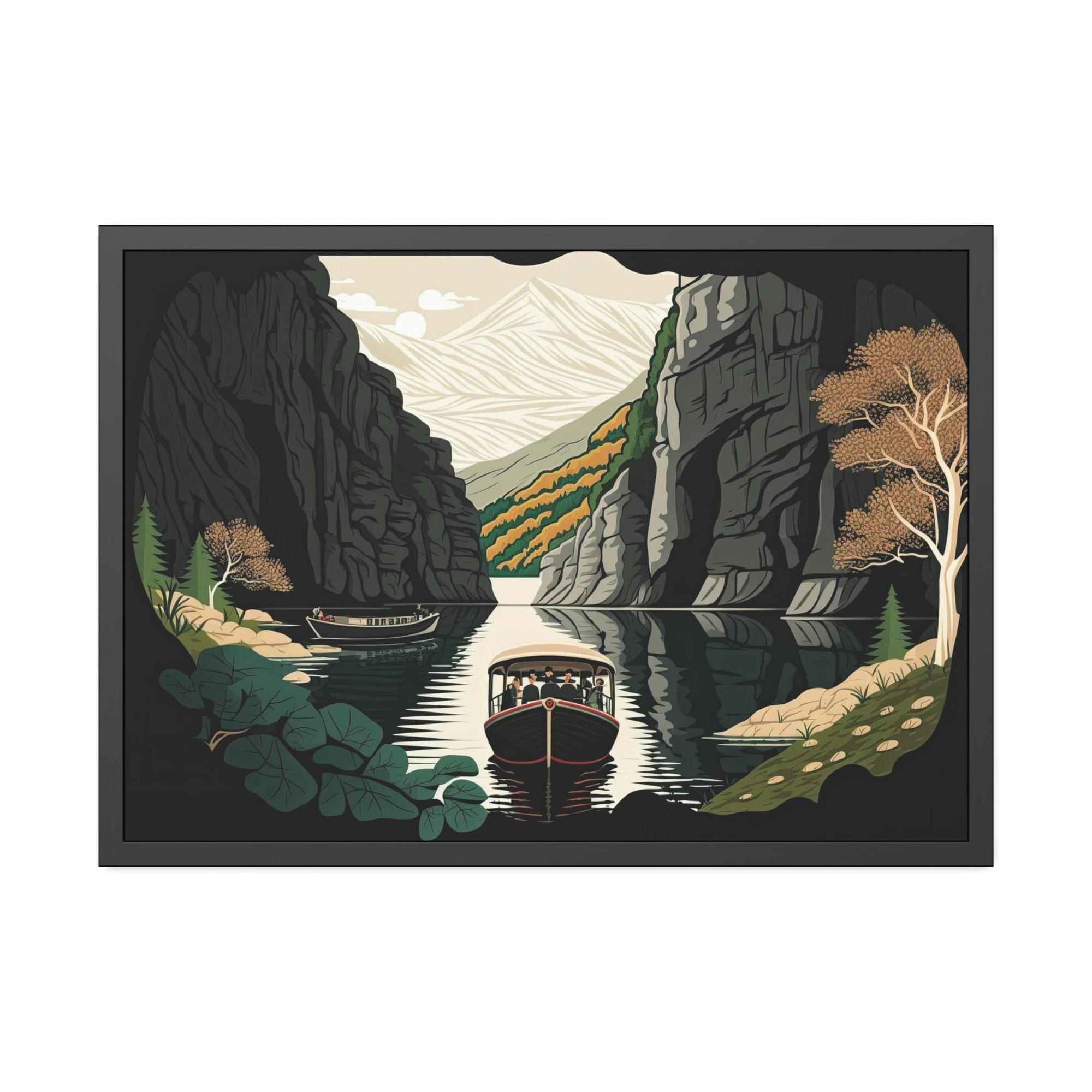 Lakes And Rivers Dancing Waters: Artful Canvas and Poster Print of Lakes and Rivers