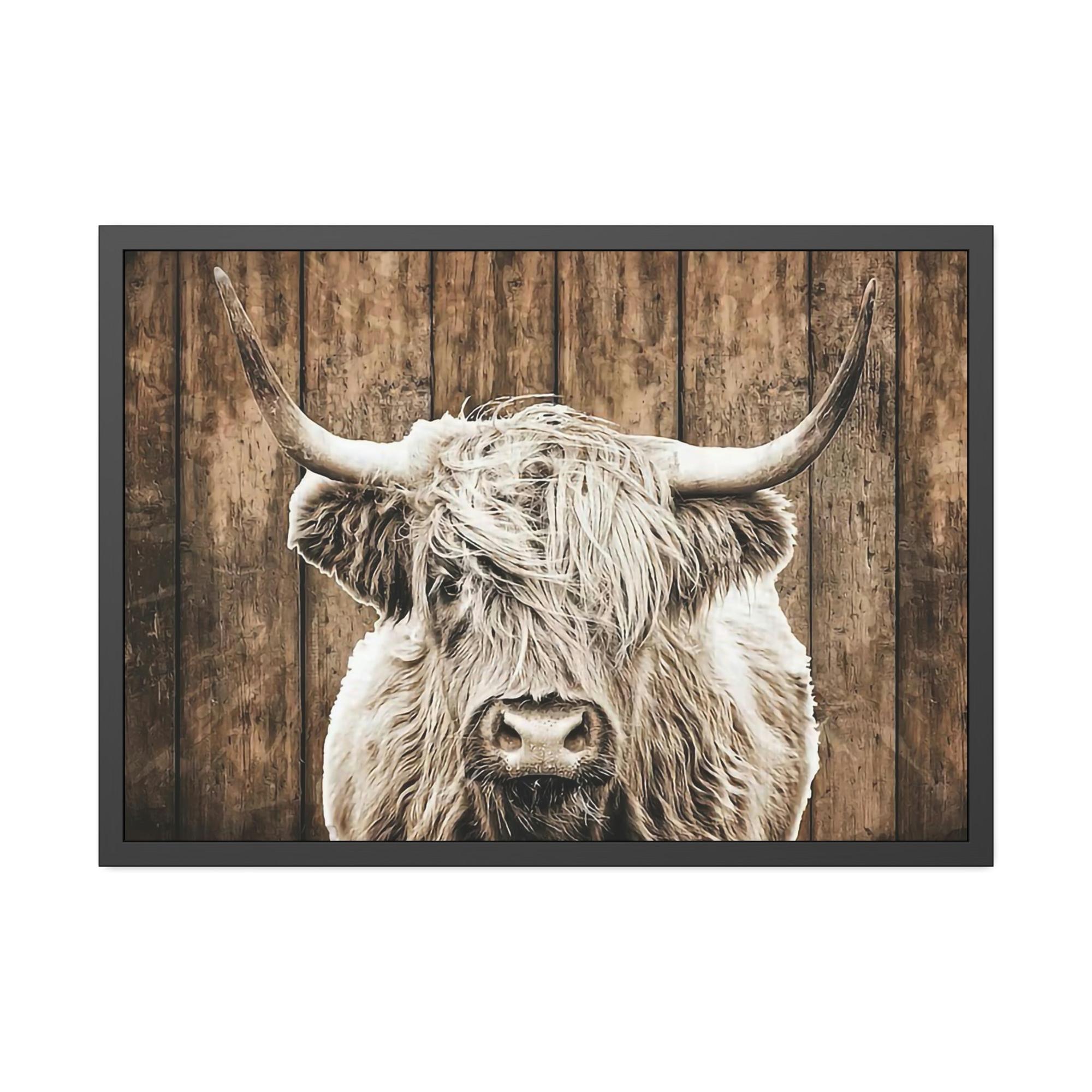 Highland Cow Highland Cow | Wild White Highland Cow | Canvas art — Pixoram