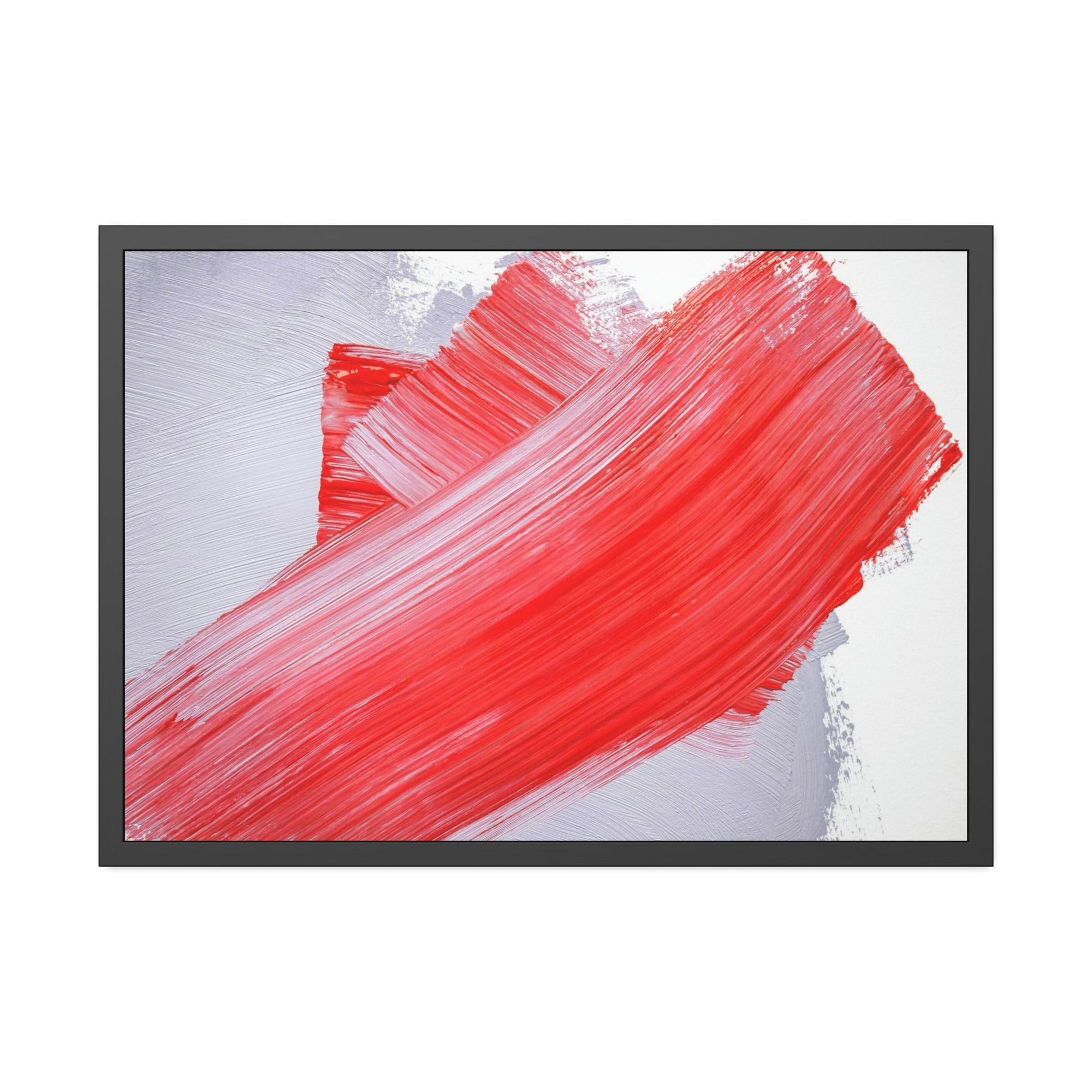 Red Abstract Art Red Abstract Delight: Natural Canvas and Framed Poster for Your Wall Art