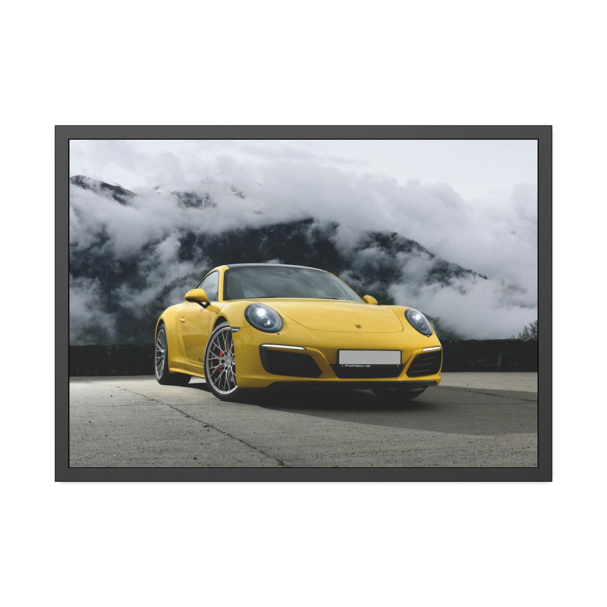 Porsche Porsche in the Mountains: A Scenic Canvas & Poster Print for Adventurers
