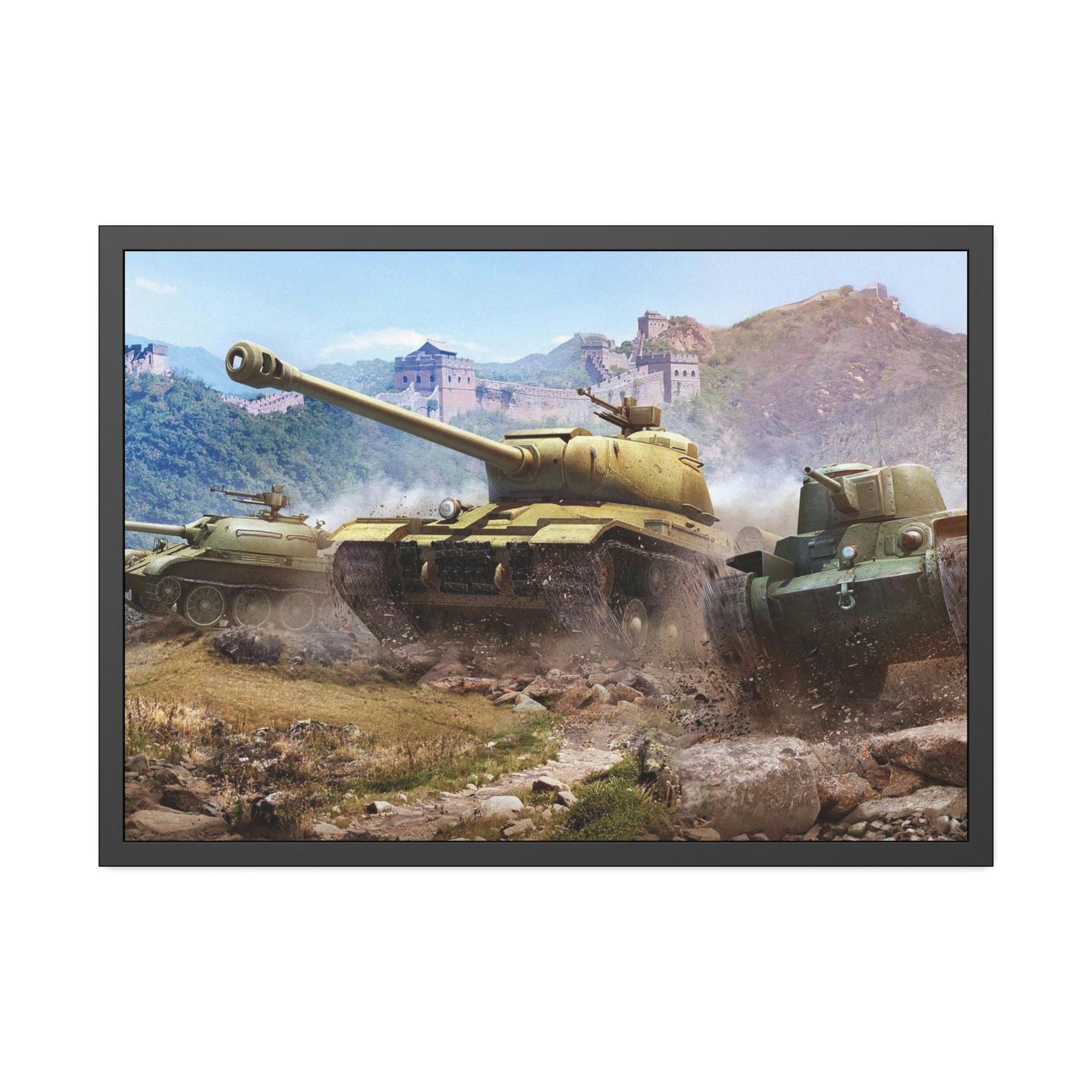 undefined Battlefield Reflections: Evocative World of Tanks Cavnas & Poster Wall Art