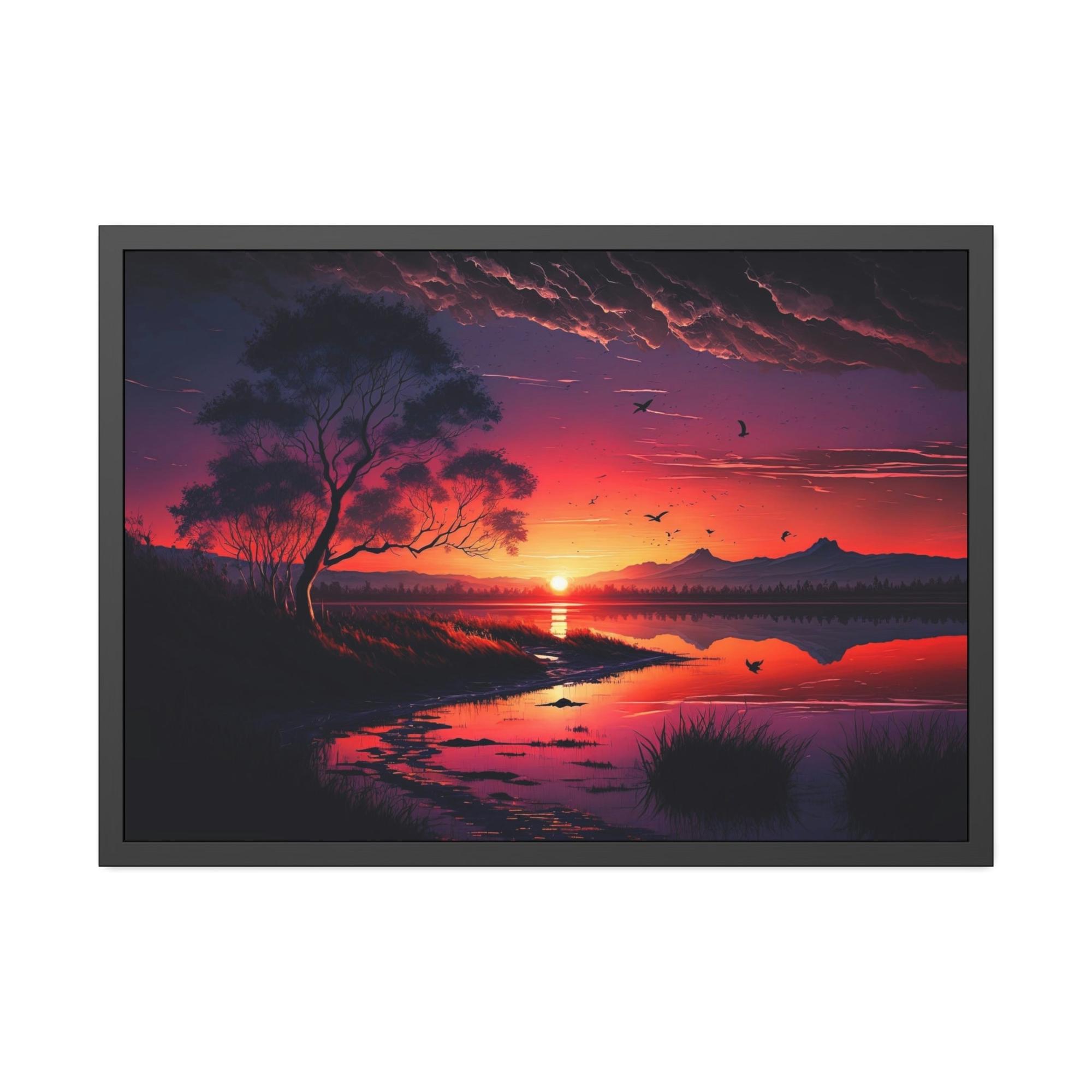 Lakes And Rivers River's Edge: Natural Canvas Wall Art of a Picturesque Riverbank