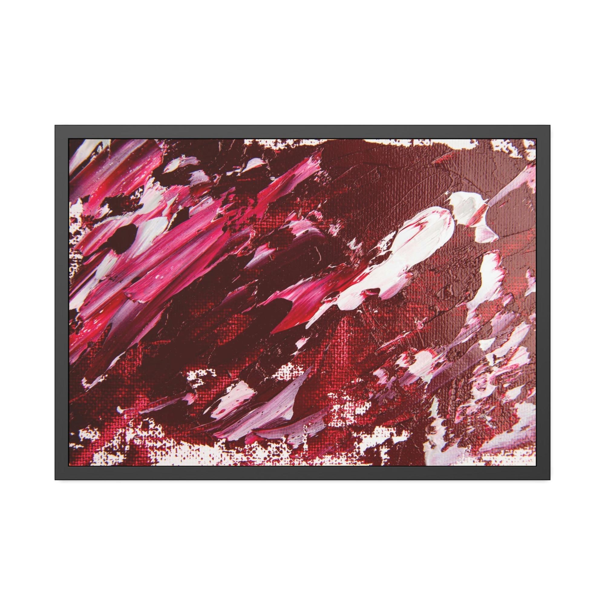 Red Abstract Art Red Fireworks: A Vibrant Print on Natural Canvas to Brighten Your Room
