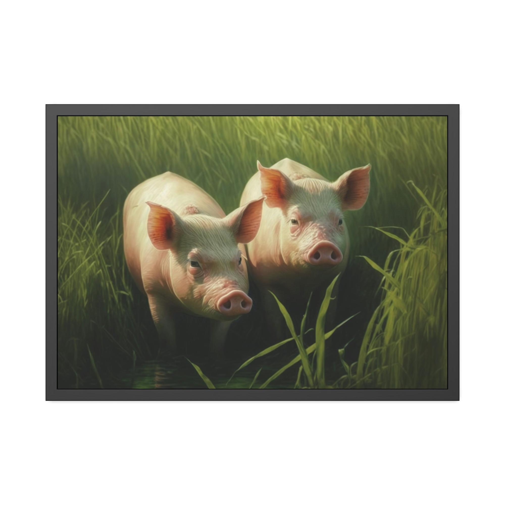 Pigs From Mud to Magic: A Joyful Gathering of Playful Pigs in the Meadow