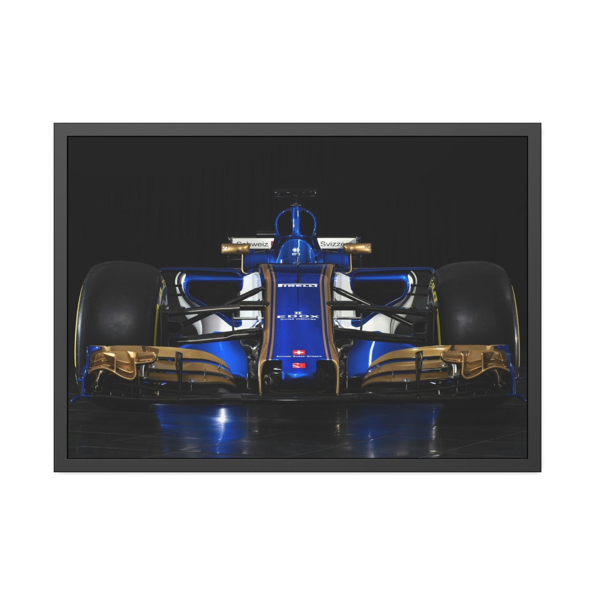 F1 The Art of Speed: Dynamic F1 Car Print on Natural Canvas & Poster