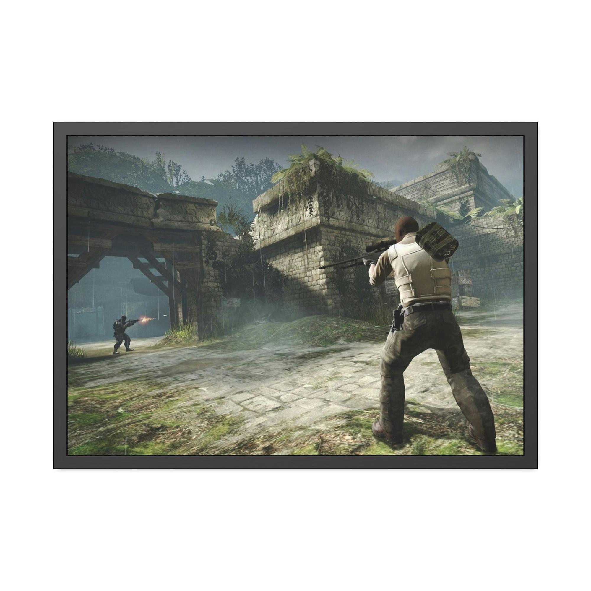 Counter Strike Counter Strike: Intense Gaming Wall Art on Natural Canvas & Poster