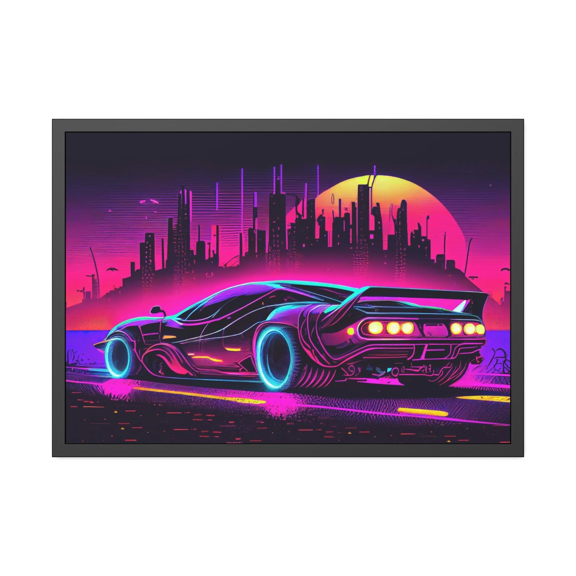 Neon Neon Illumination: Illuminating Wall Art Prints with Vibrant Colors on Canvas