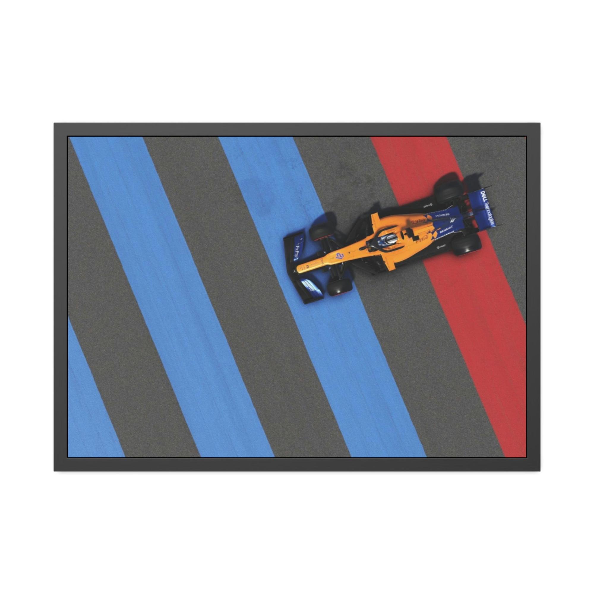 F1 Racing Thrills: Framed Poster & Canvas of F1 Cars in Action