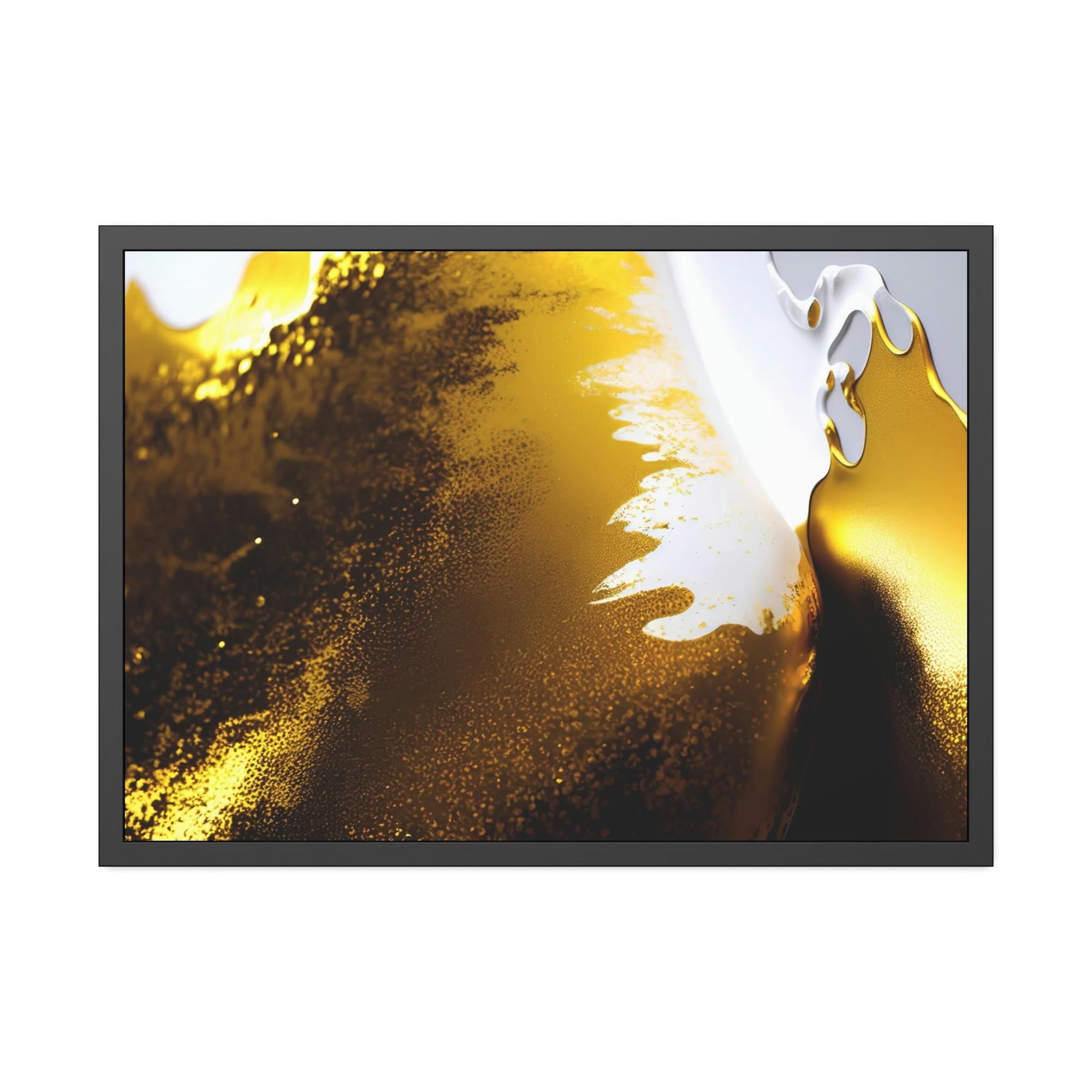 Gold Abstract Art Golden Abstractions: Print on Canvas of Abstract Gold Art