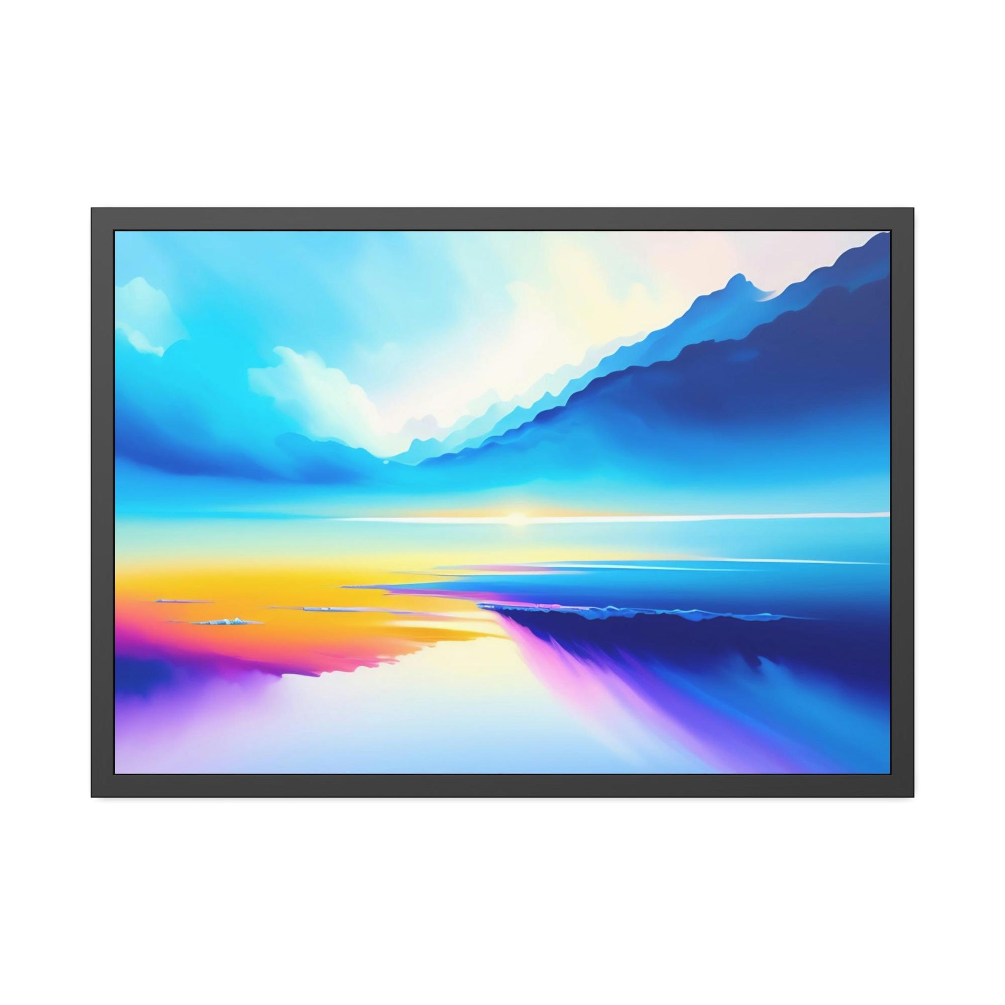 Lakes And Rivers Nature's Wonder: Wall Art of a Breathtaking Lakeside on Natural Canvas & Poster