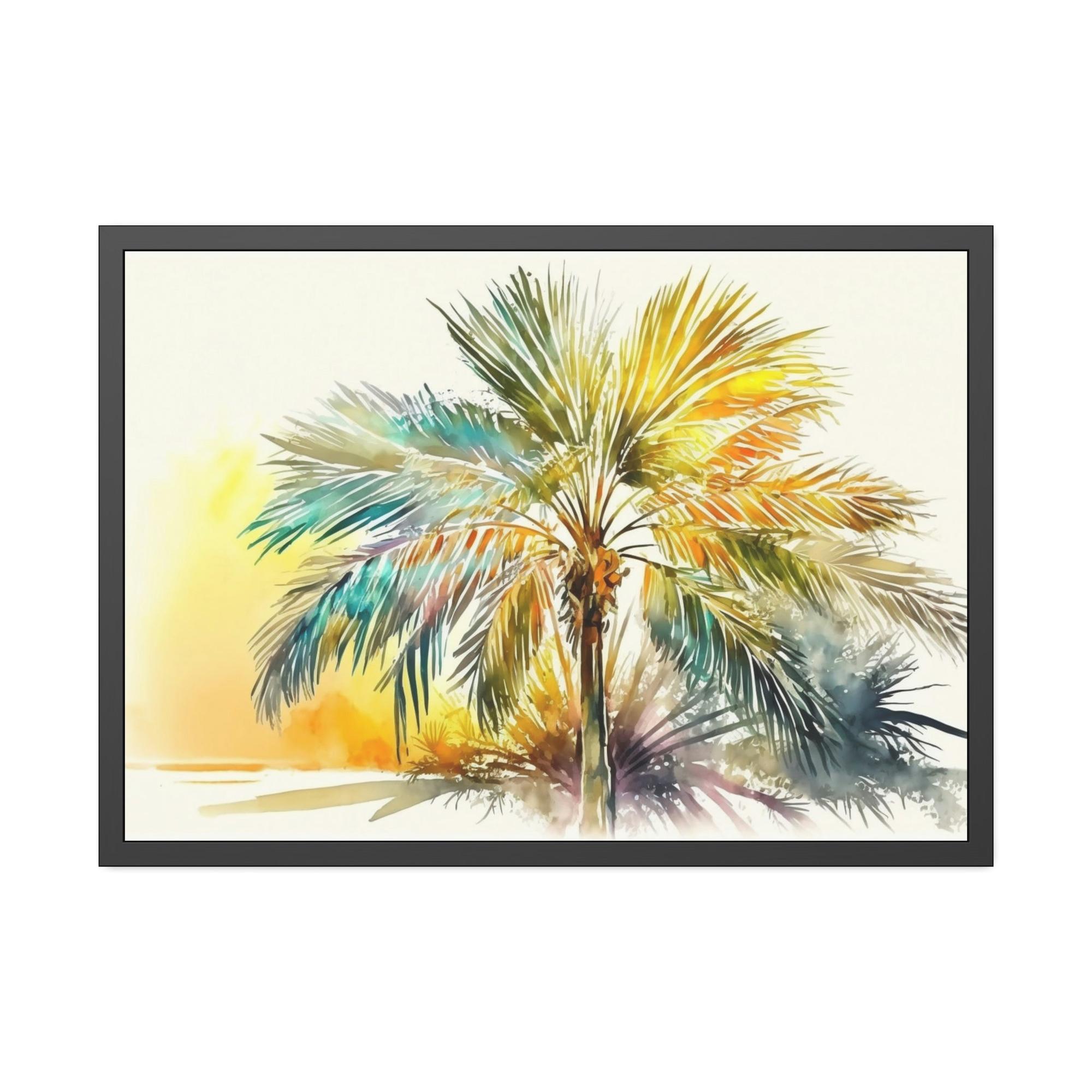 Palm Trees Framed Canvas Print of Palm Trees: Bringing the Tropics Indoors