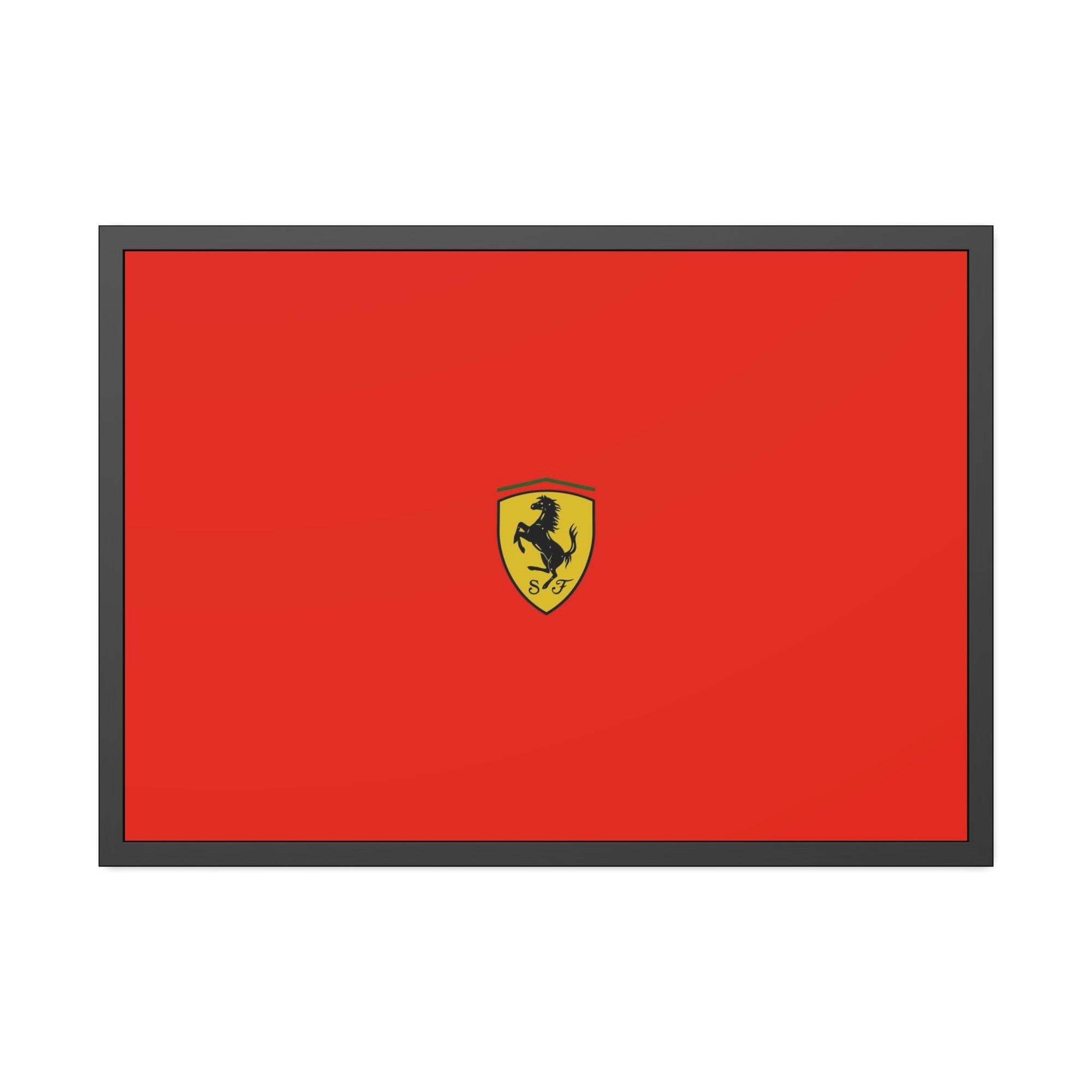 Mountains Prancing Horse: Framed Canvas and Poster of Ferrari's Iconic Symbol