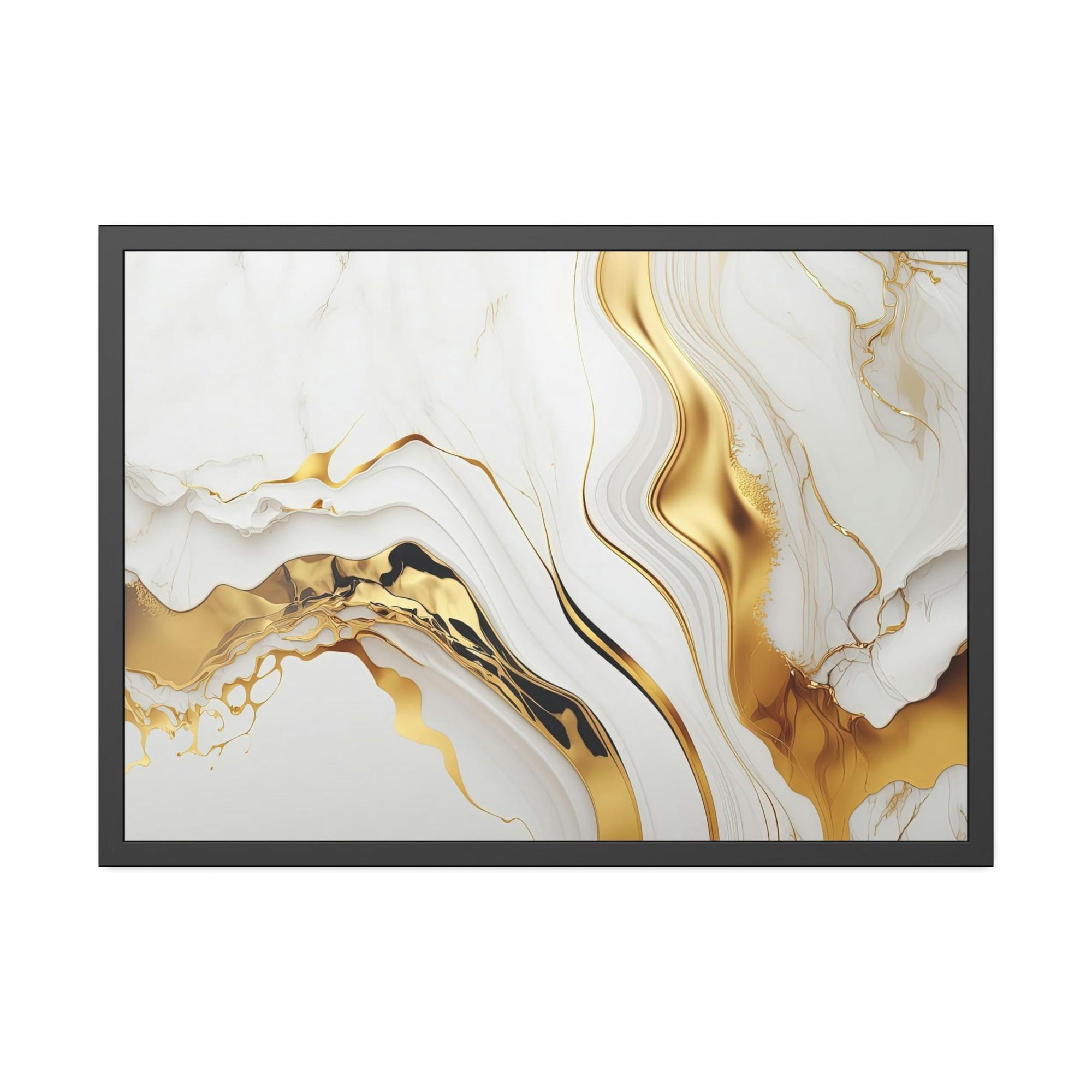 Gold Abstract Art Ethereal Radiance: Inspiring Canvas & Poster Wall Art of Gold Abstracts
