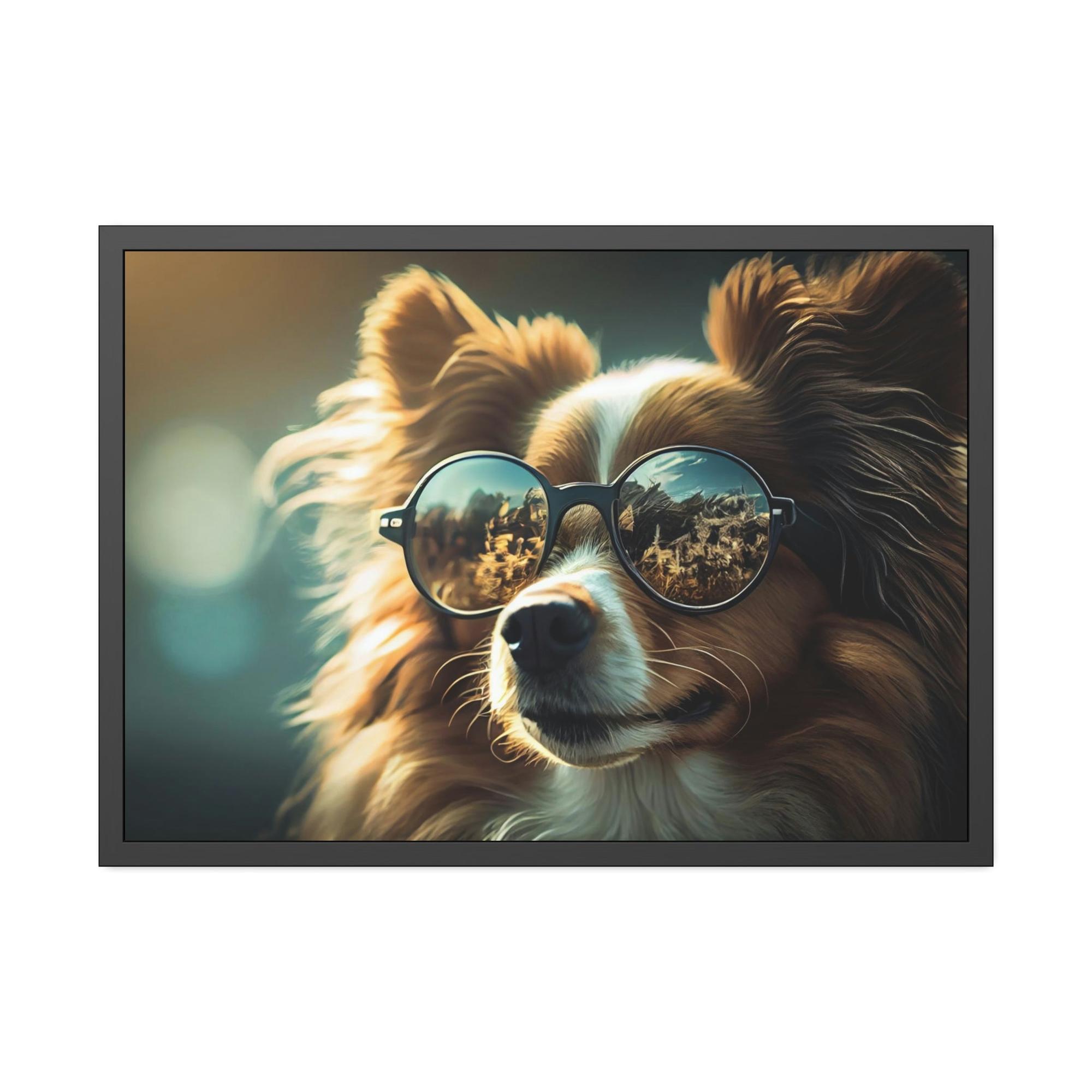 Dogs Canine Curiosity: Natural Canvas Wall Art of Dogs Exploring the World