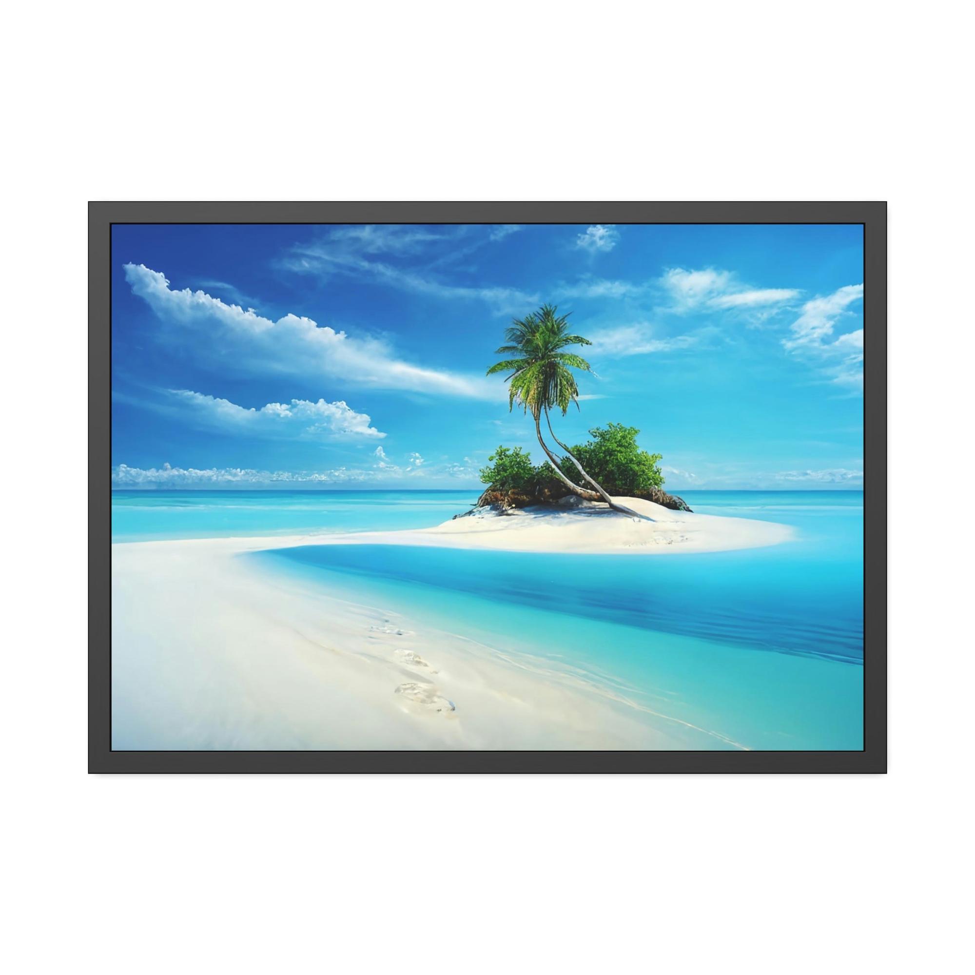 undefined Tranquil Tropics: Canvas & Poster Art of a Serene Island Beach Scene