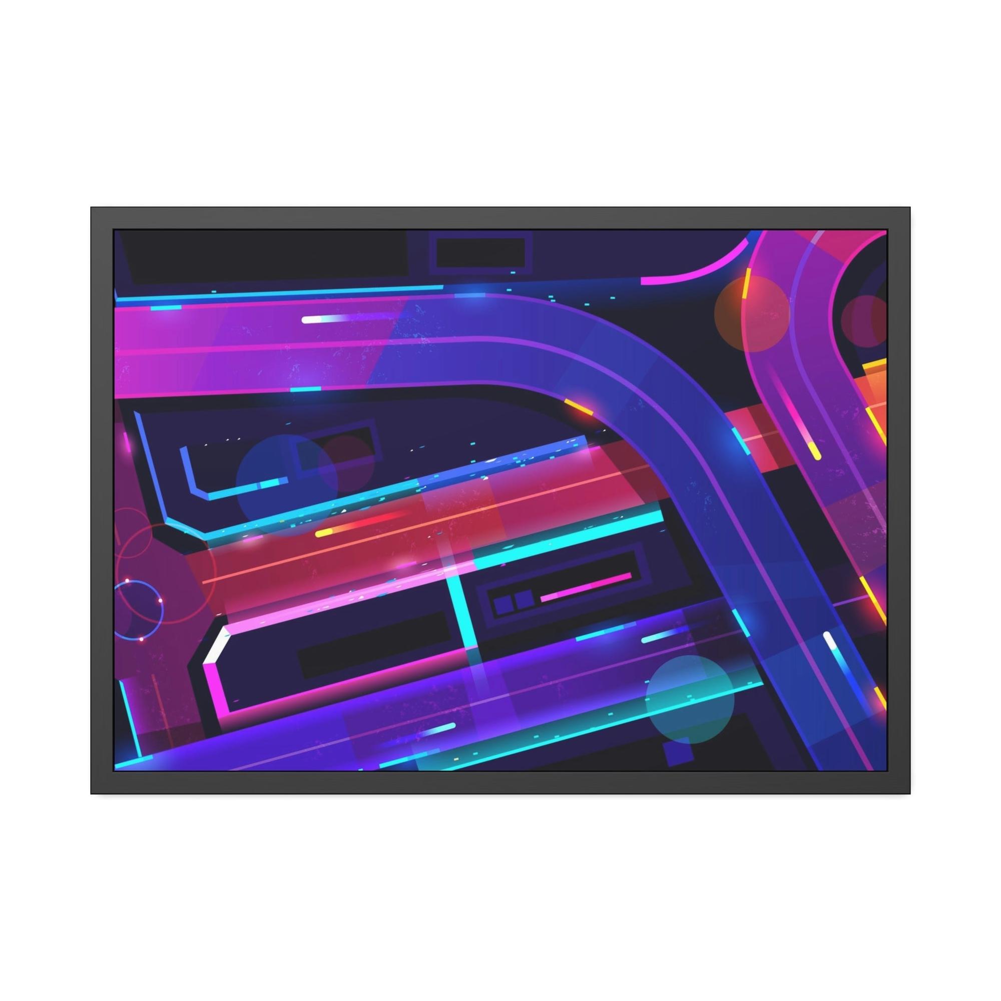 Neon Neon Fantasia: Captivating Framed Poster Art on Premium Canvas for Wall Decor